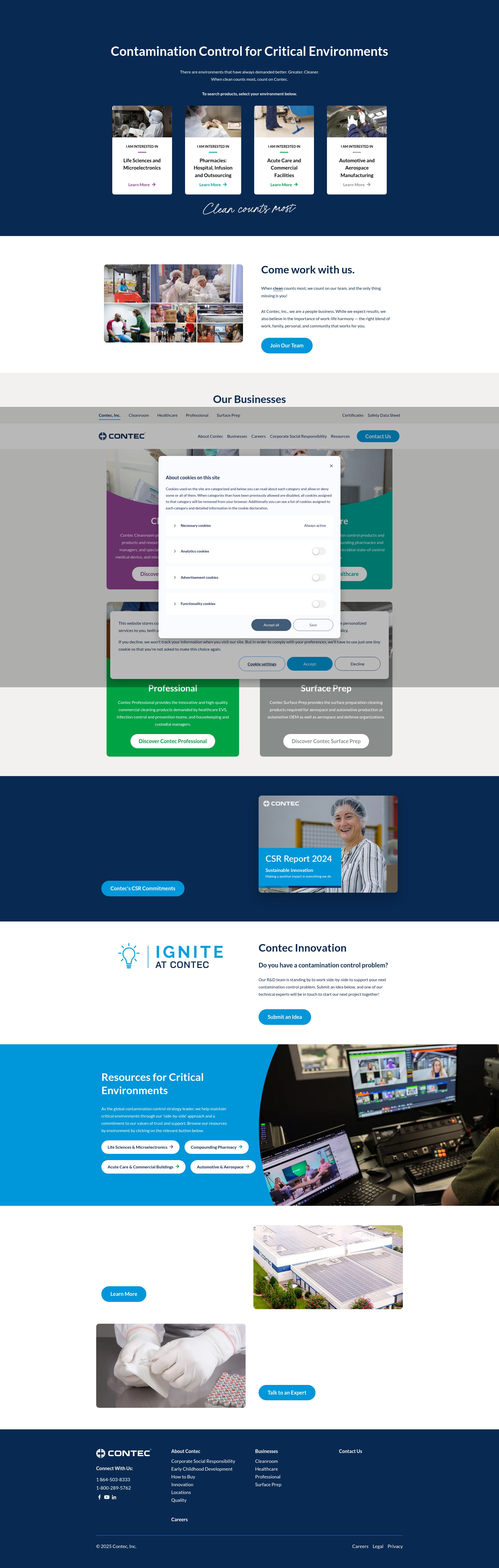 Screenshot of contecinc.com