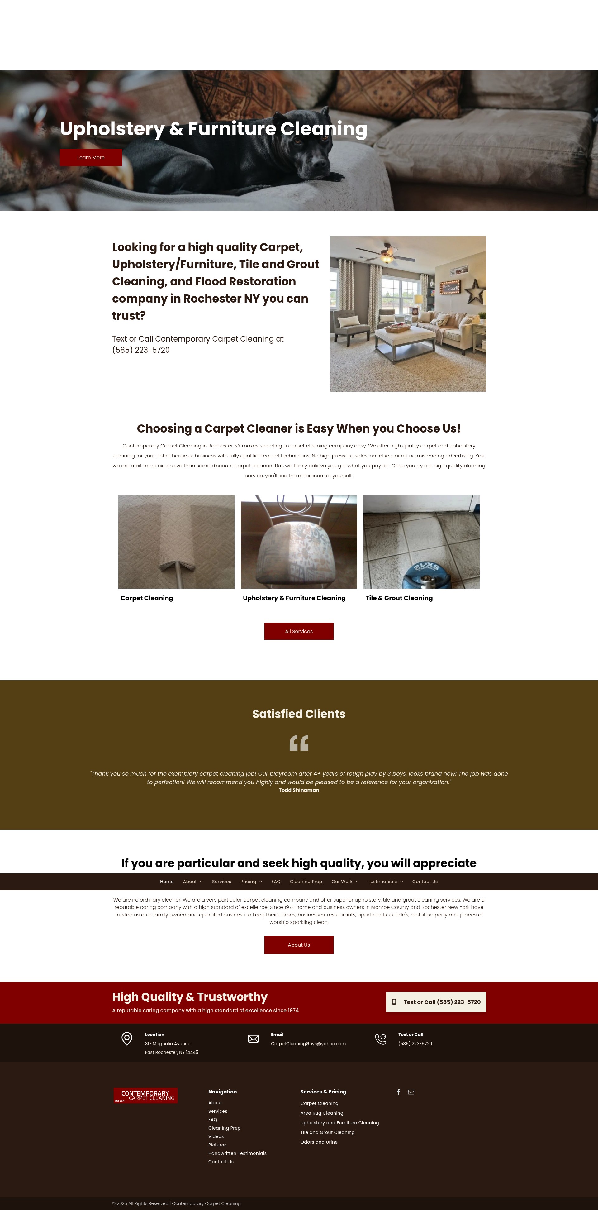 Screenshot of contemporarycarpetcleaning.com