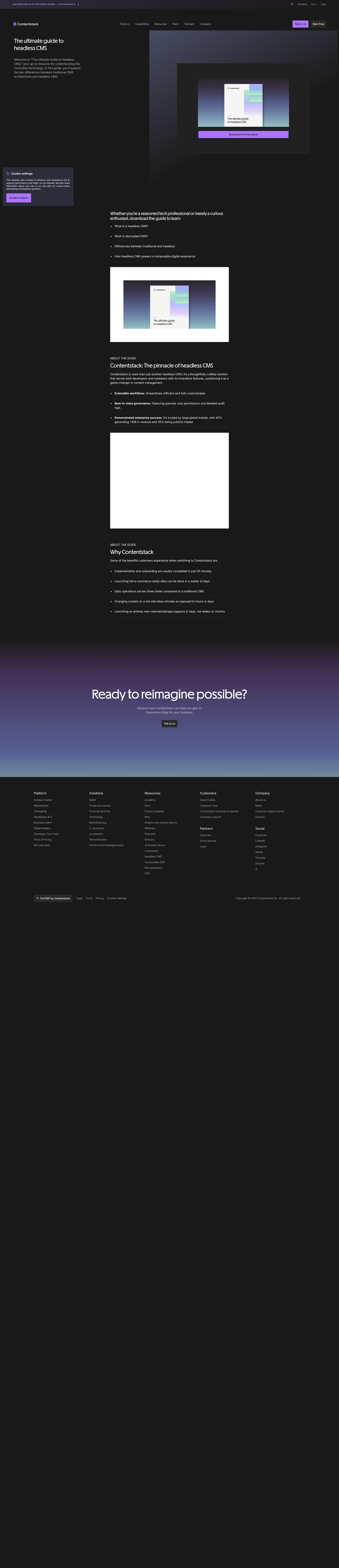Screenshot of contentstack.com
