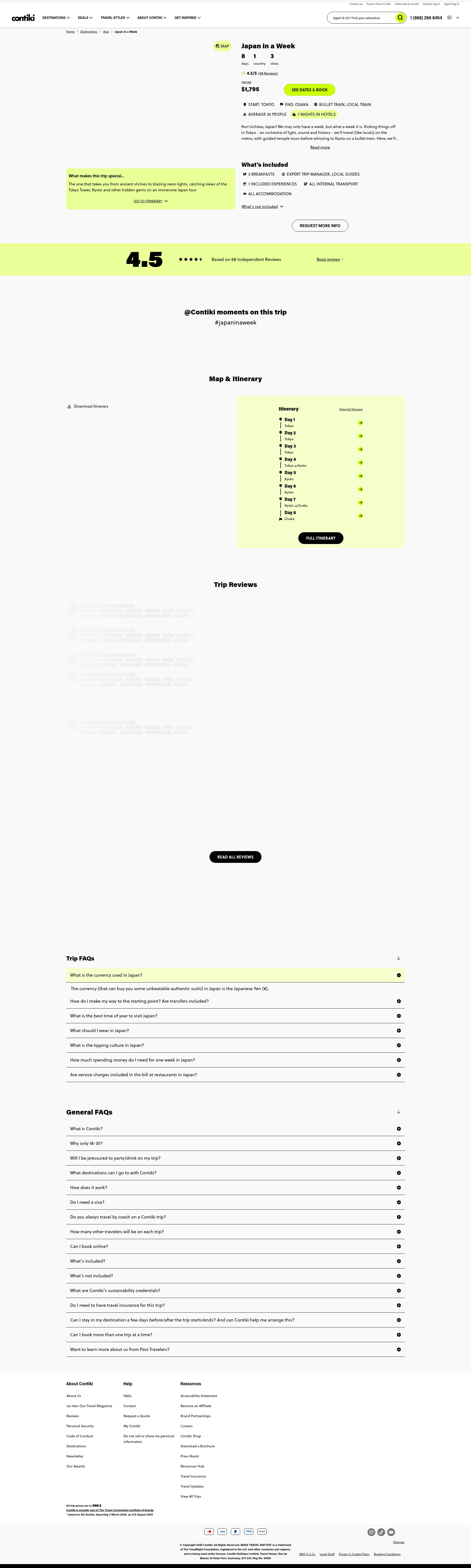 Screenshot of contiki.com