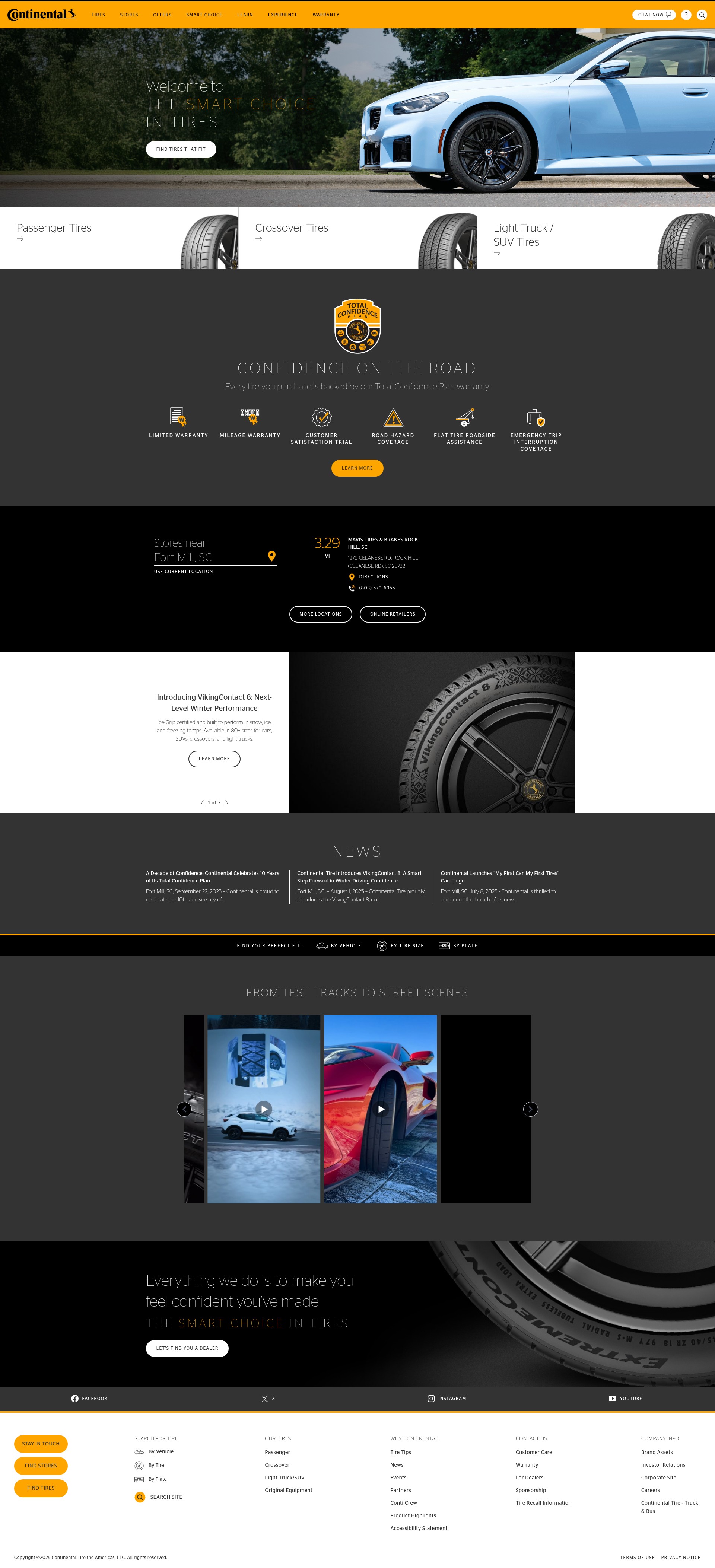 Screenshot of continentaltire.com