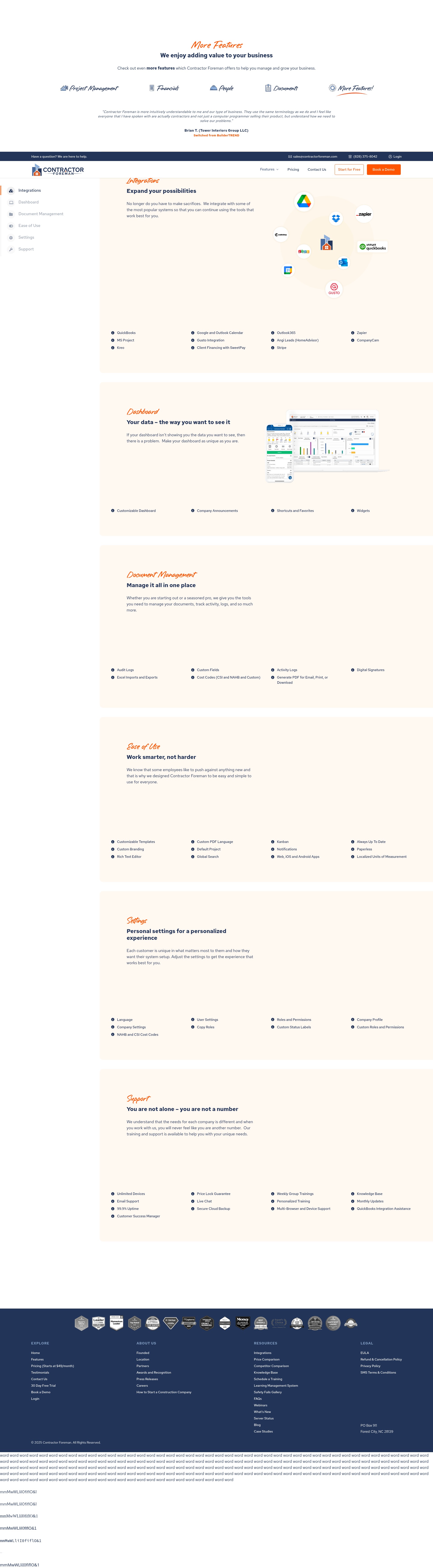 Screenshot of contractorforeman.com