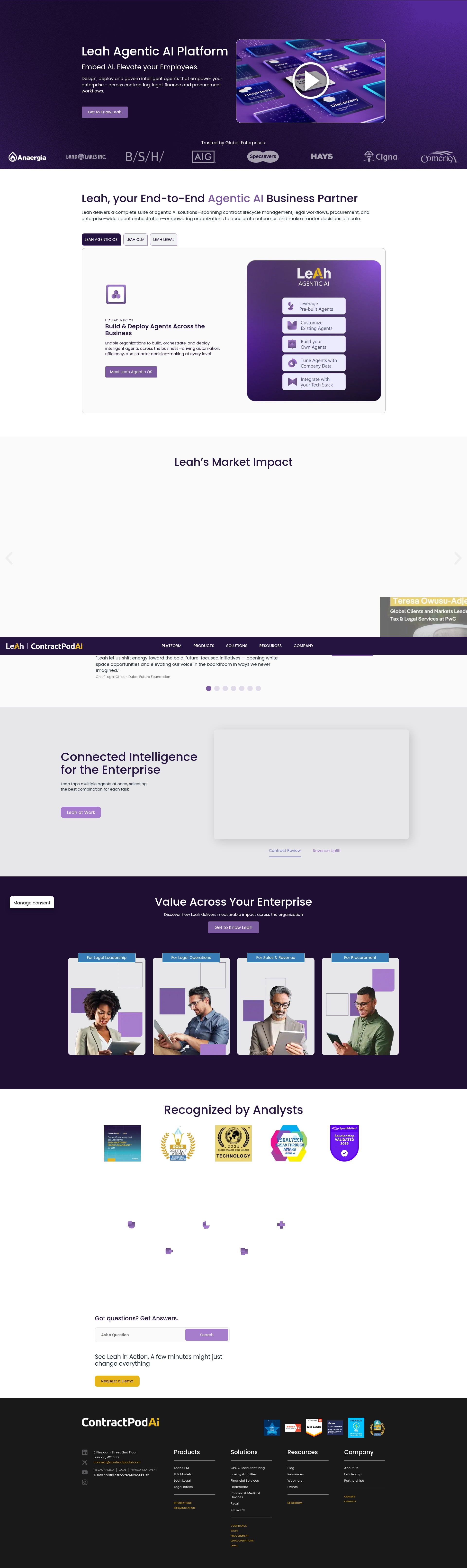 Screenshot of contractpodai.com