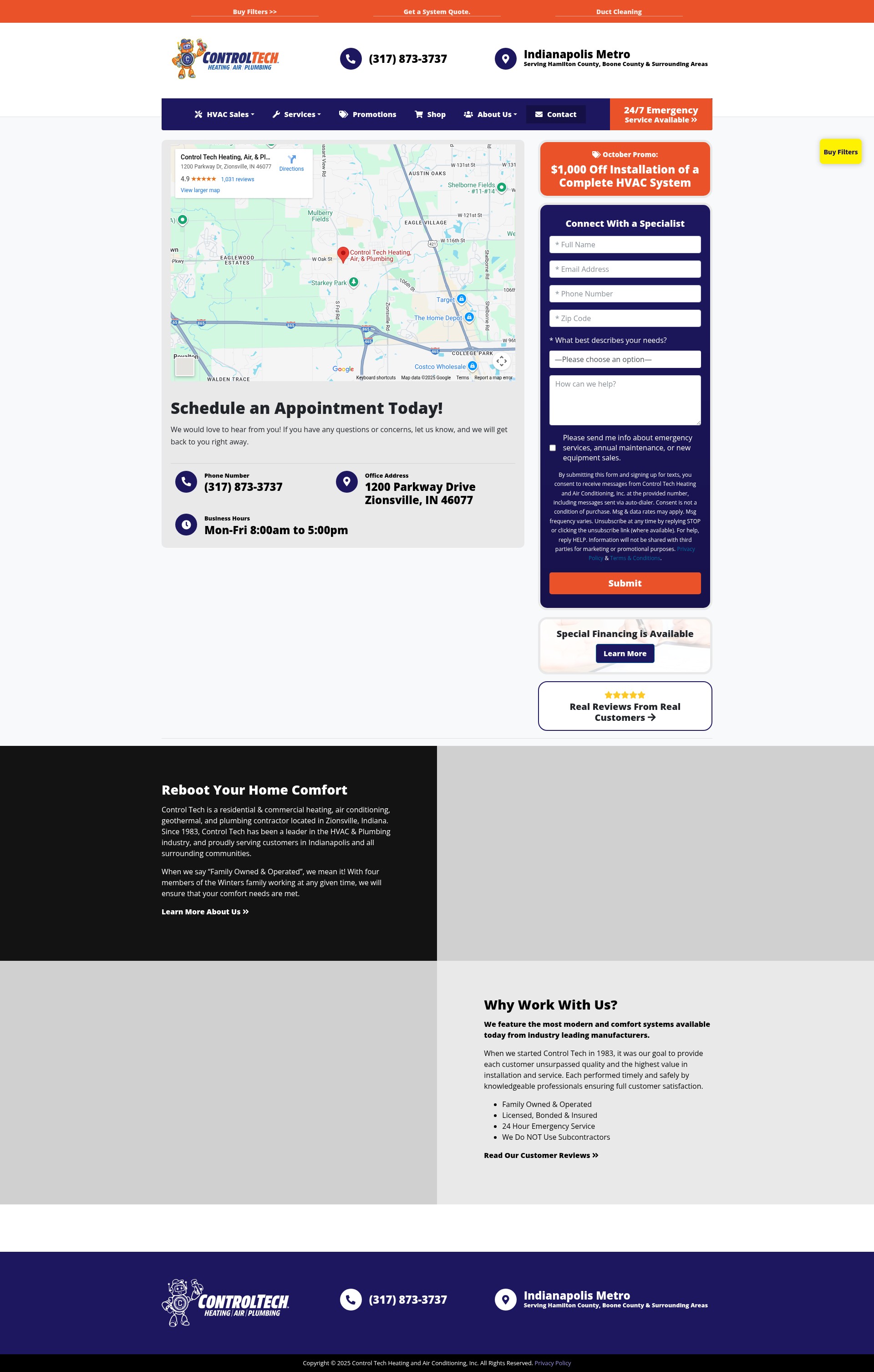 Screenshot of controltech.biz