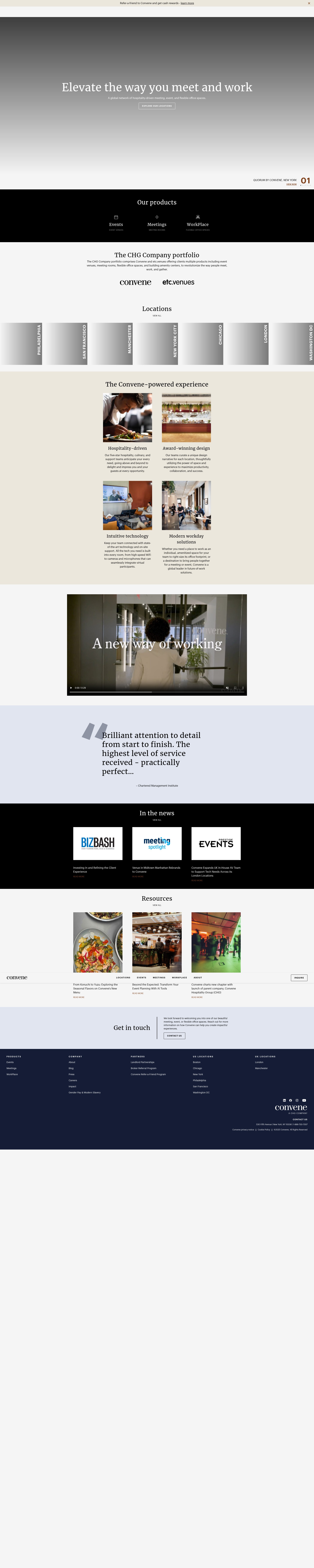 Screenshot of convene.com