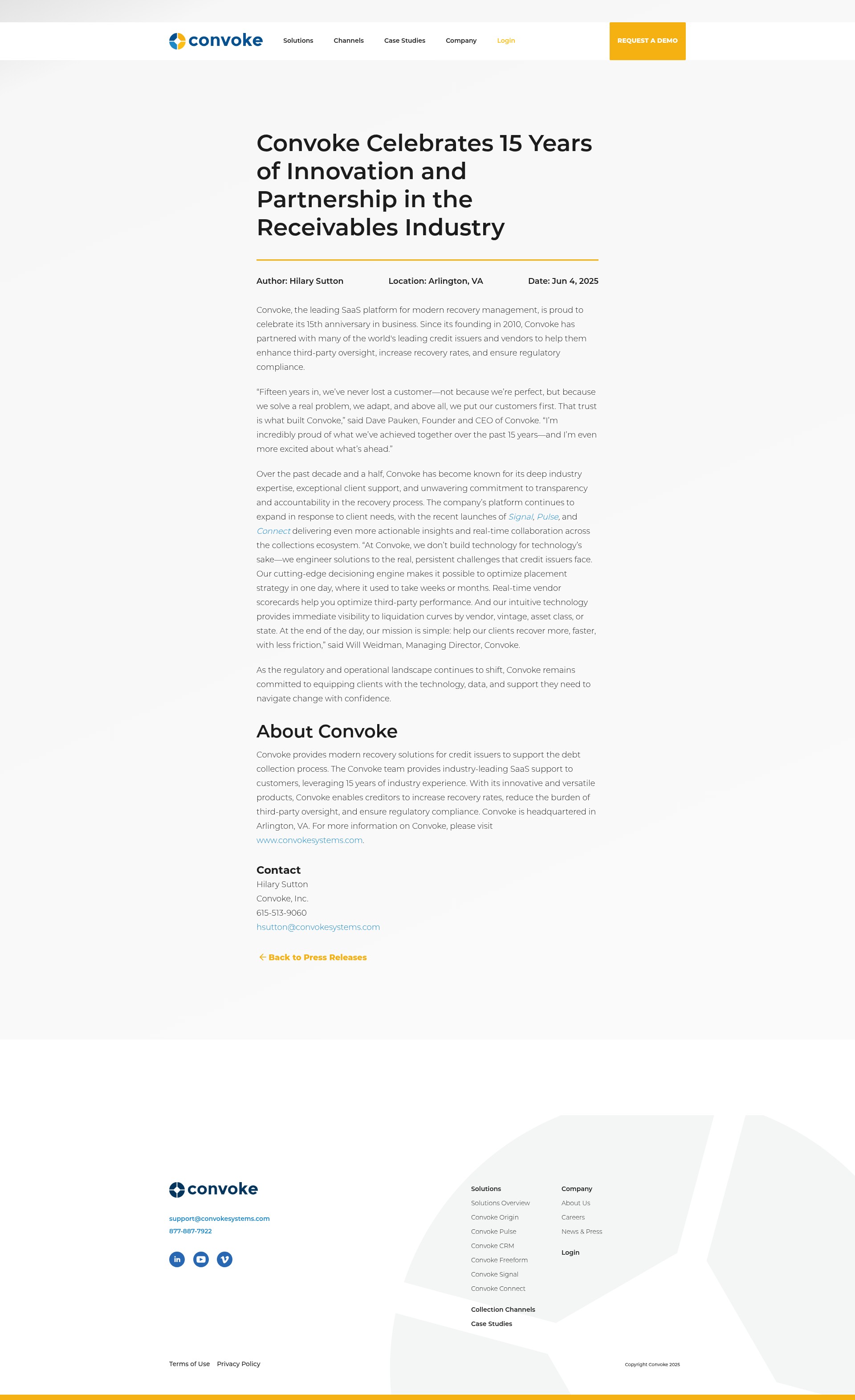 Screenshot of convokesystems.com