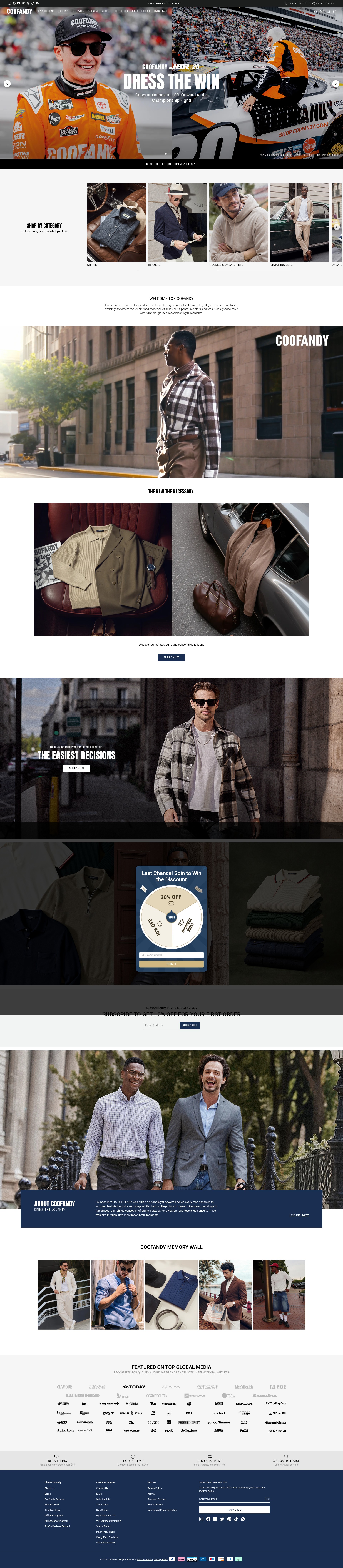 Screenshot of coofandy.com