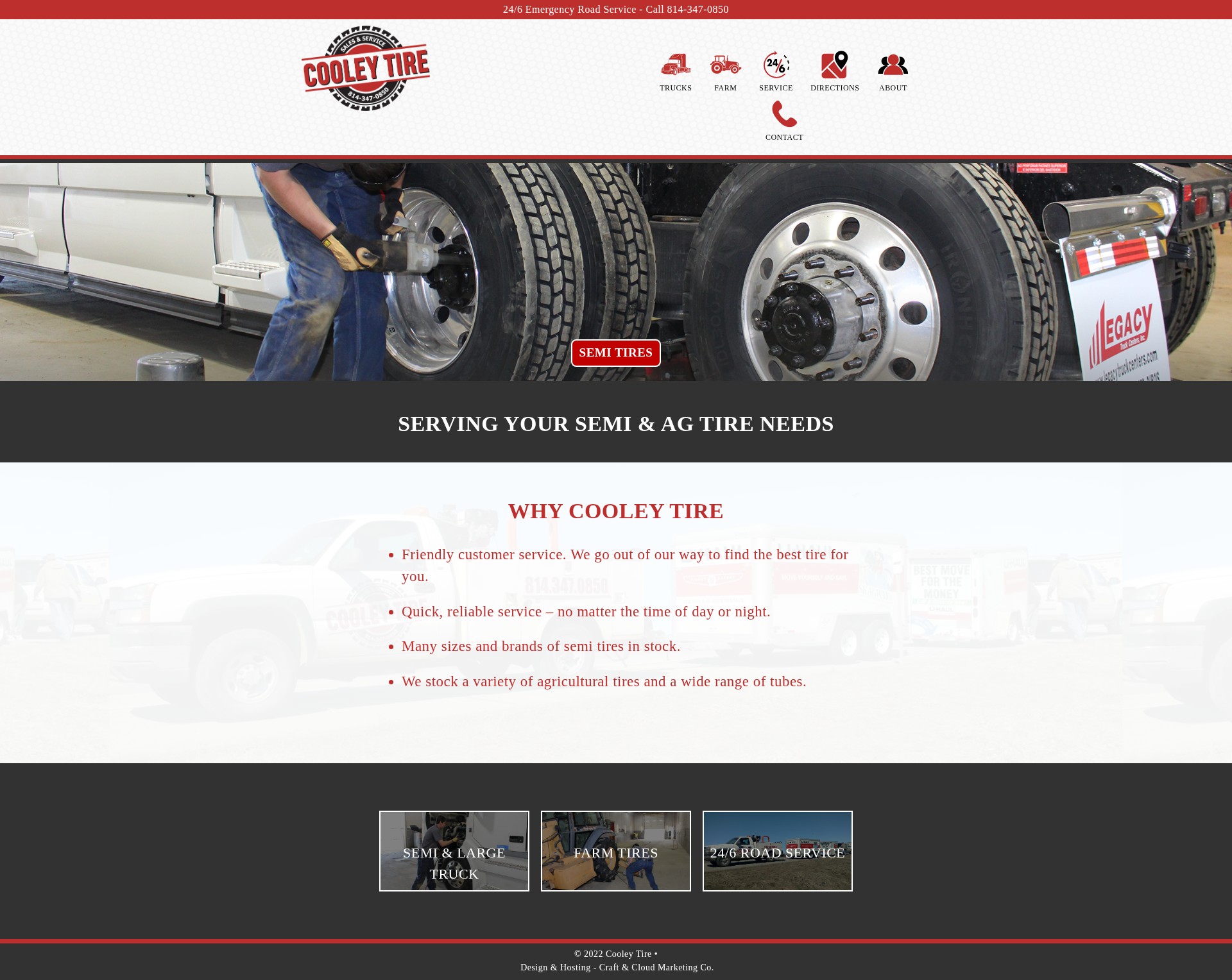 Screenshot of cooleytireservice.com