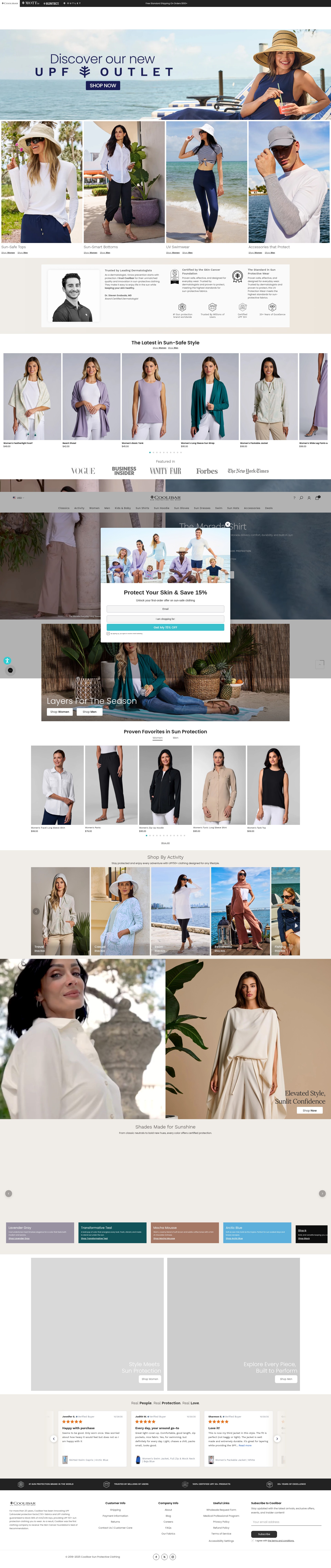 Screenshot of coolibar.com