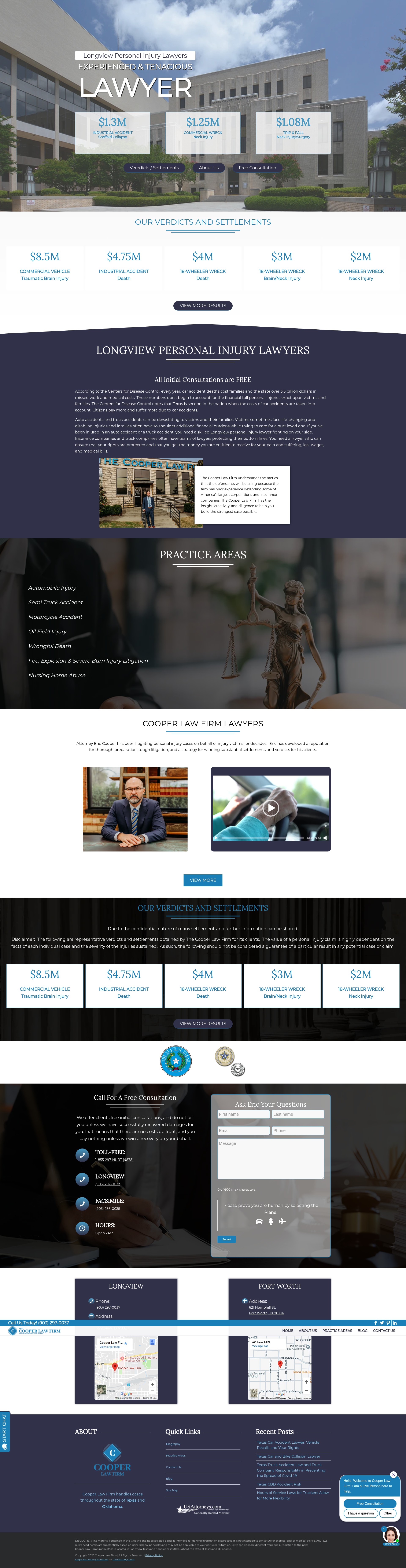 Screenshot of cooper-law-firm.com