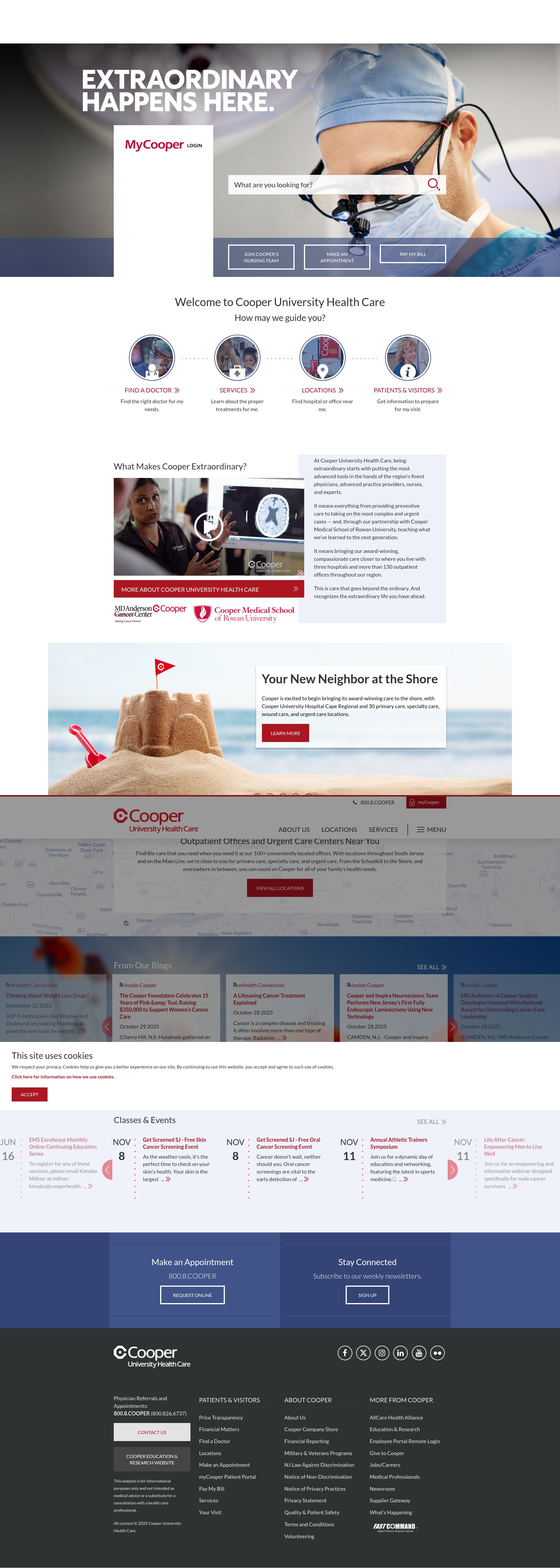 Screenshot of cooperhealth.org