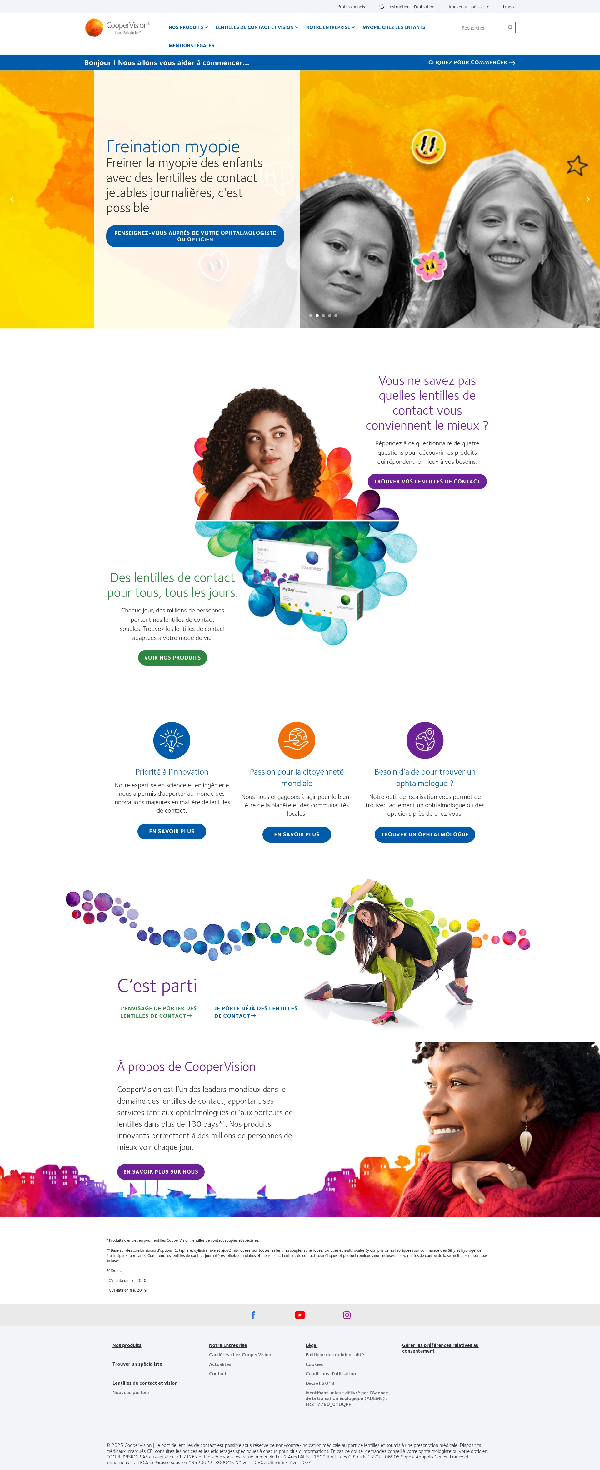 Screenshot of coopervision.fr