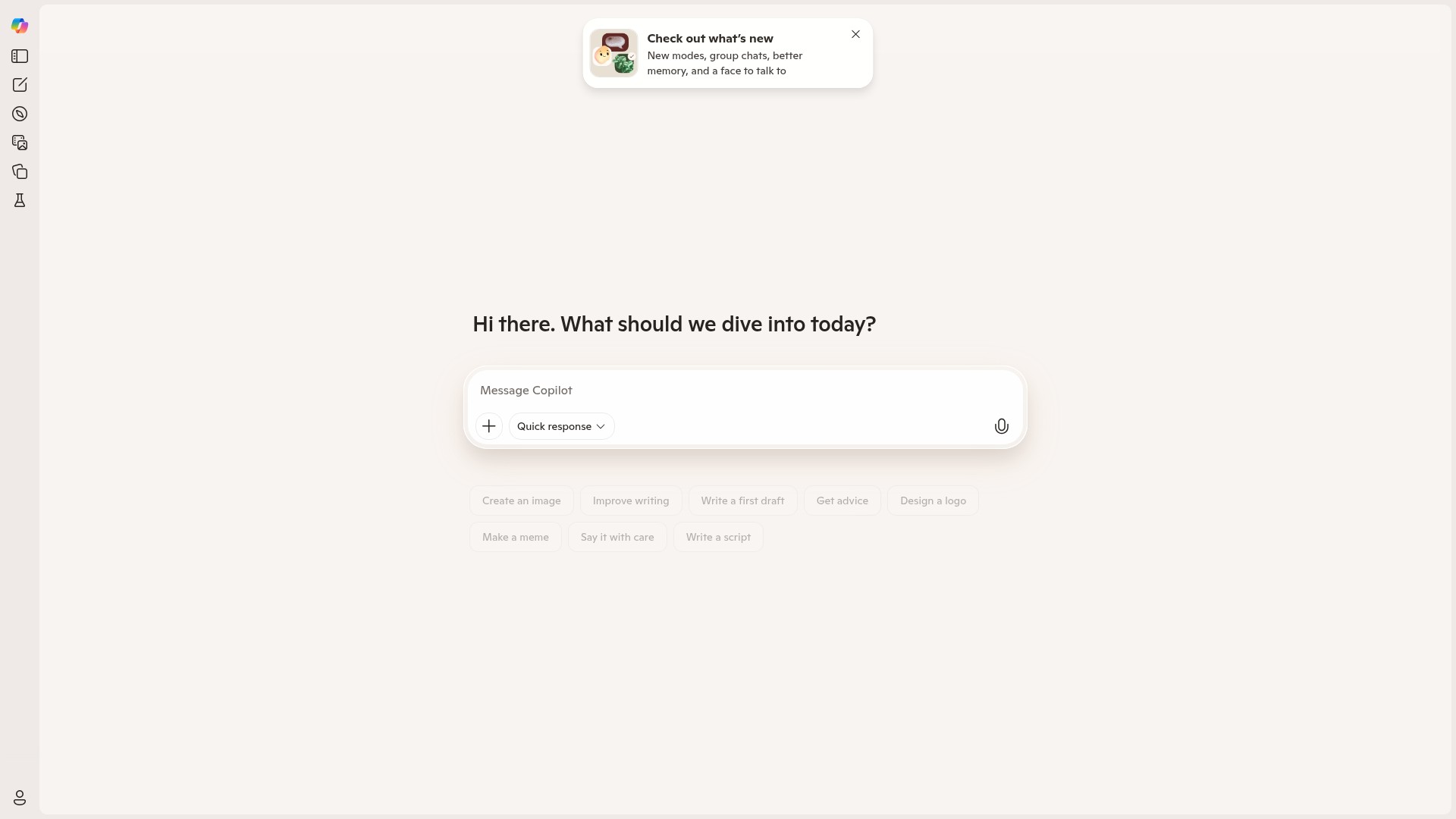 Screenshot of copilot.microsoft.com