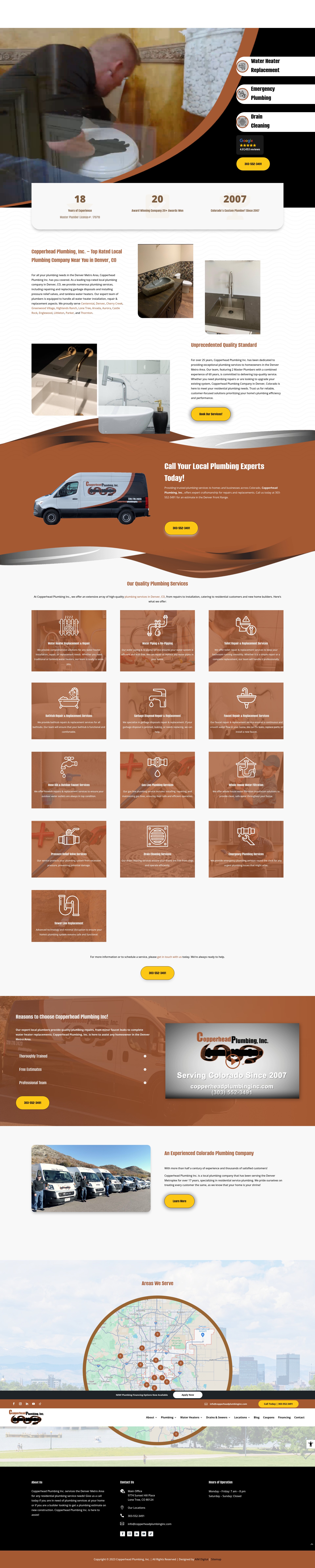 Screenshot of copperheadplumbinginc.com