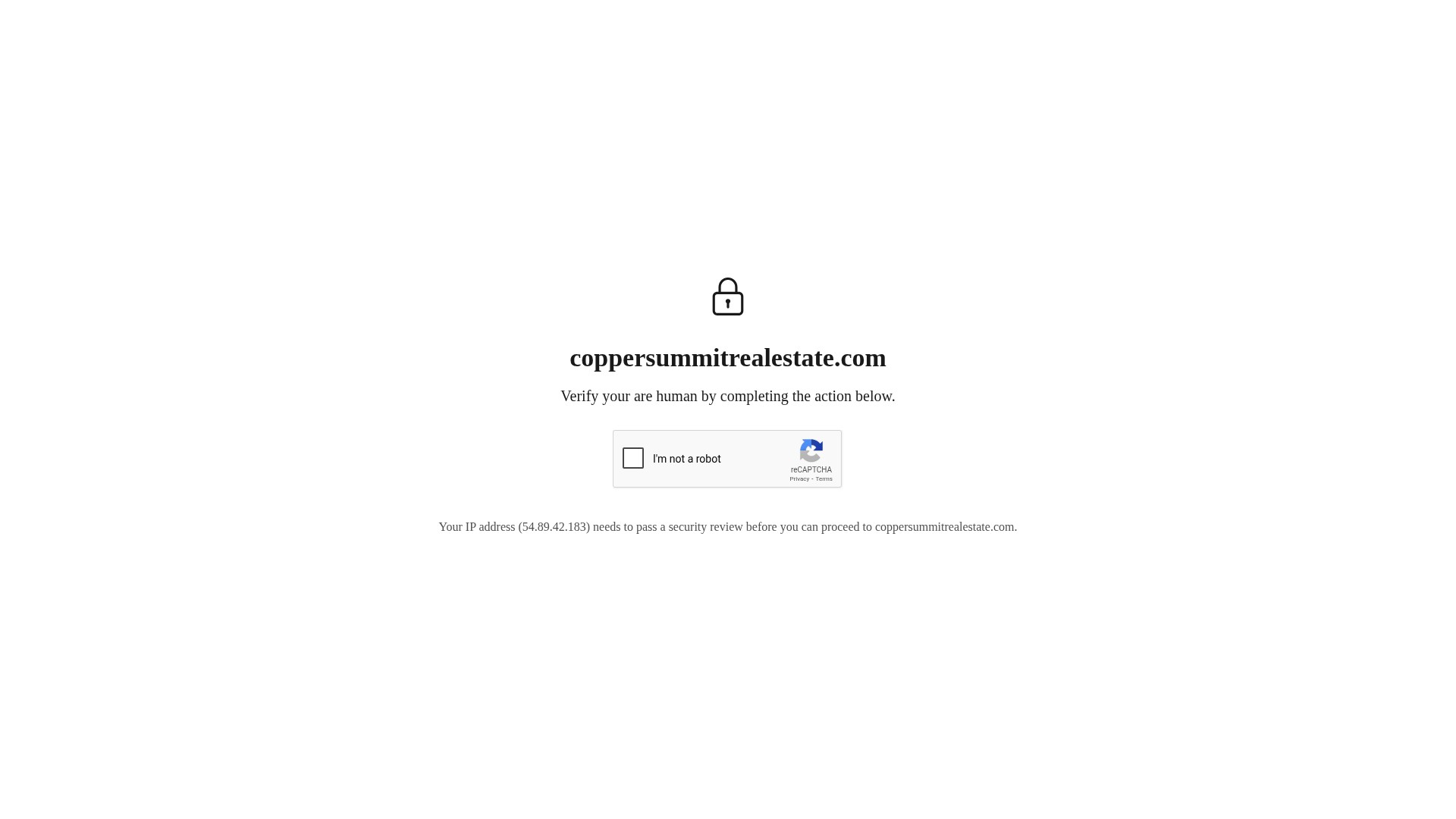 Screenshot of coppersummitrealestate.com