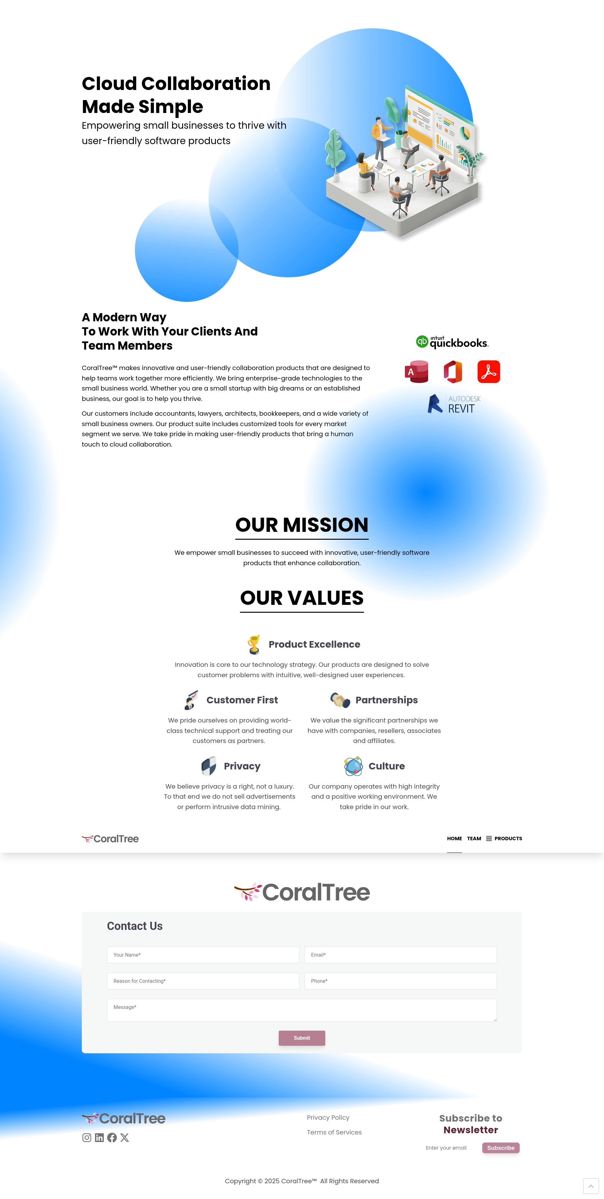 Screenshot of coraltreetech.com
