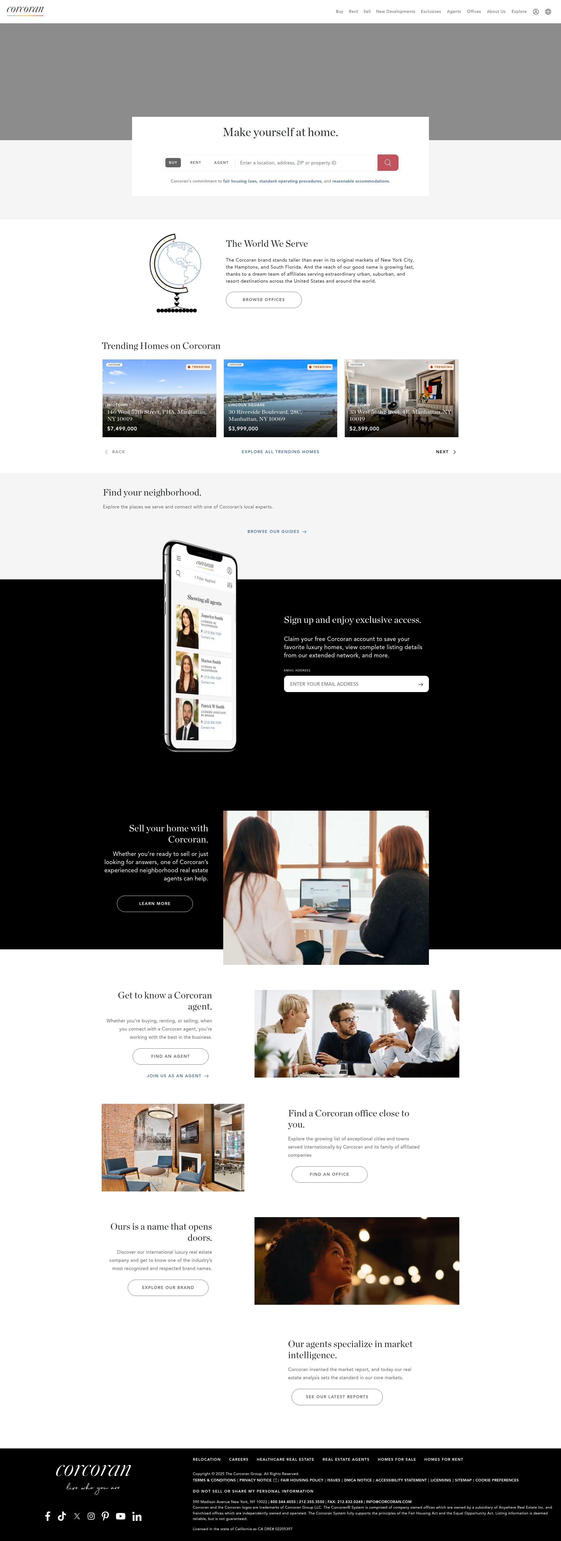 Screenshot of corcoran.com