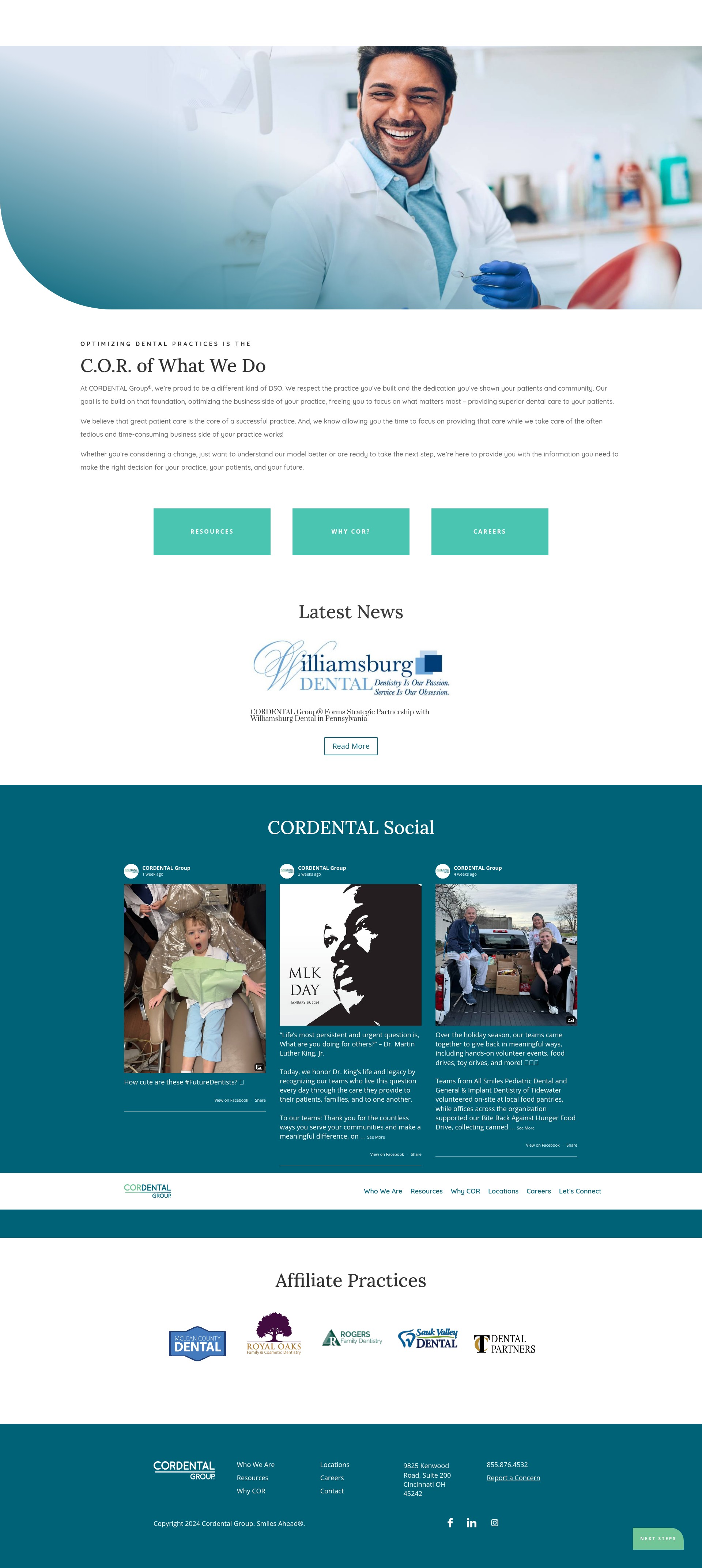 Screenshot of cordentalgroup.com