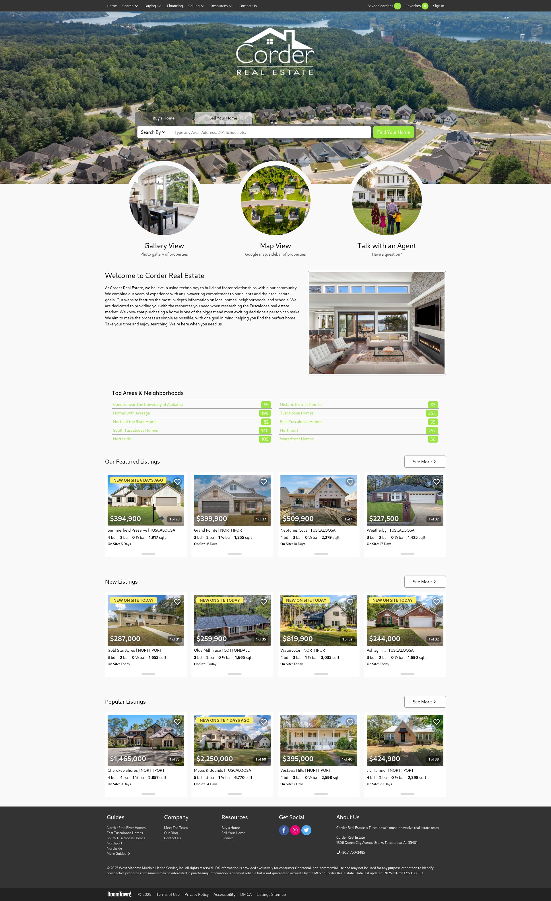 Screenshot of corderhomes.com