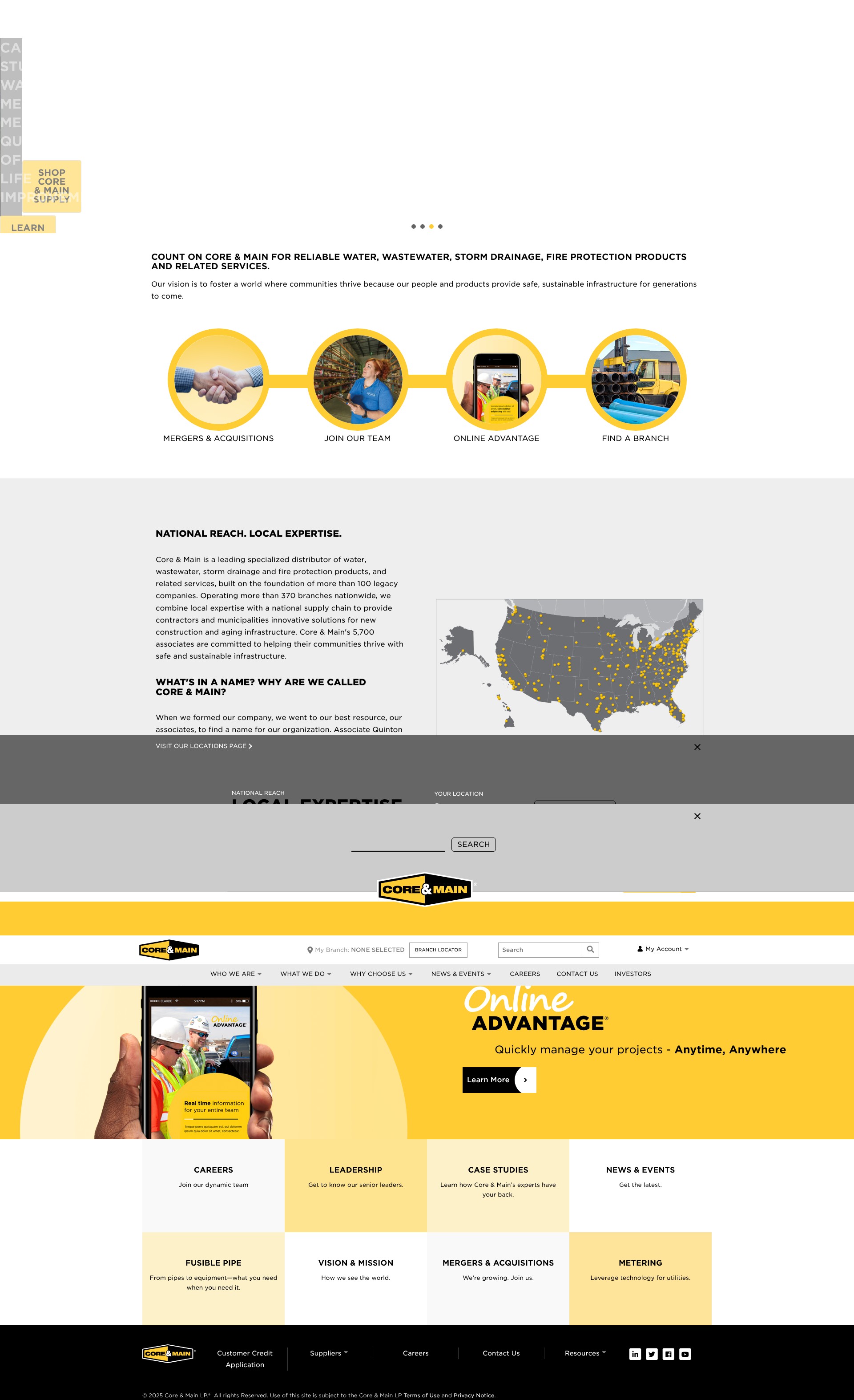 Screenshot of coreandmain.com
