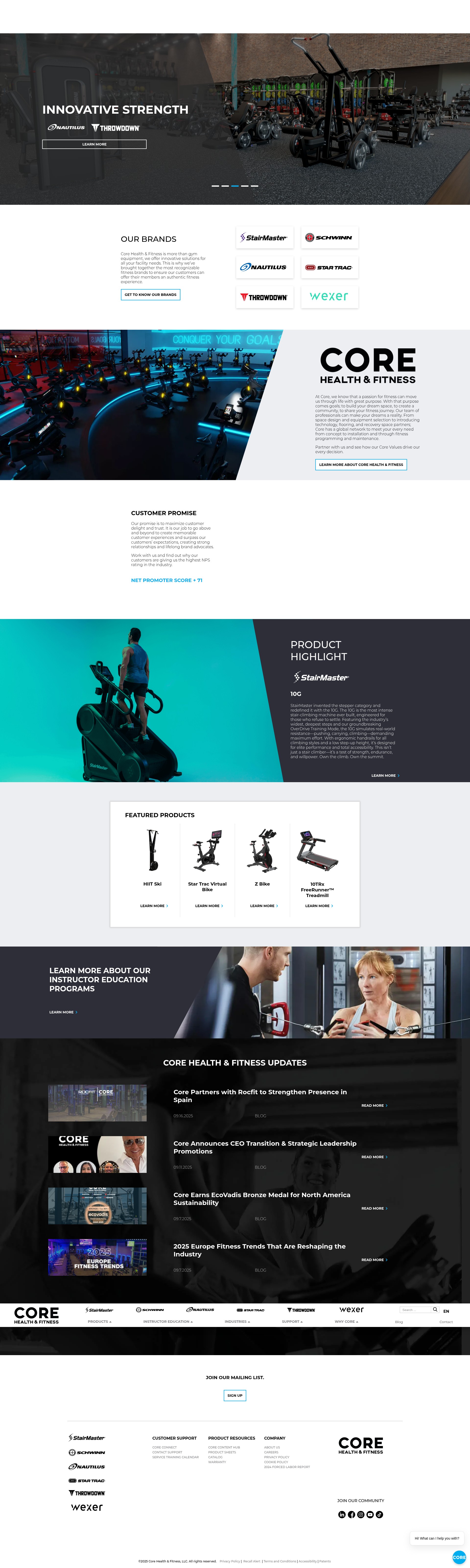 Screenshot of corehandf.com