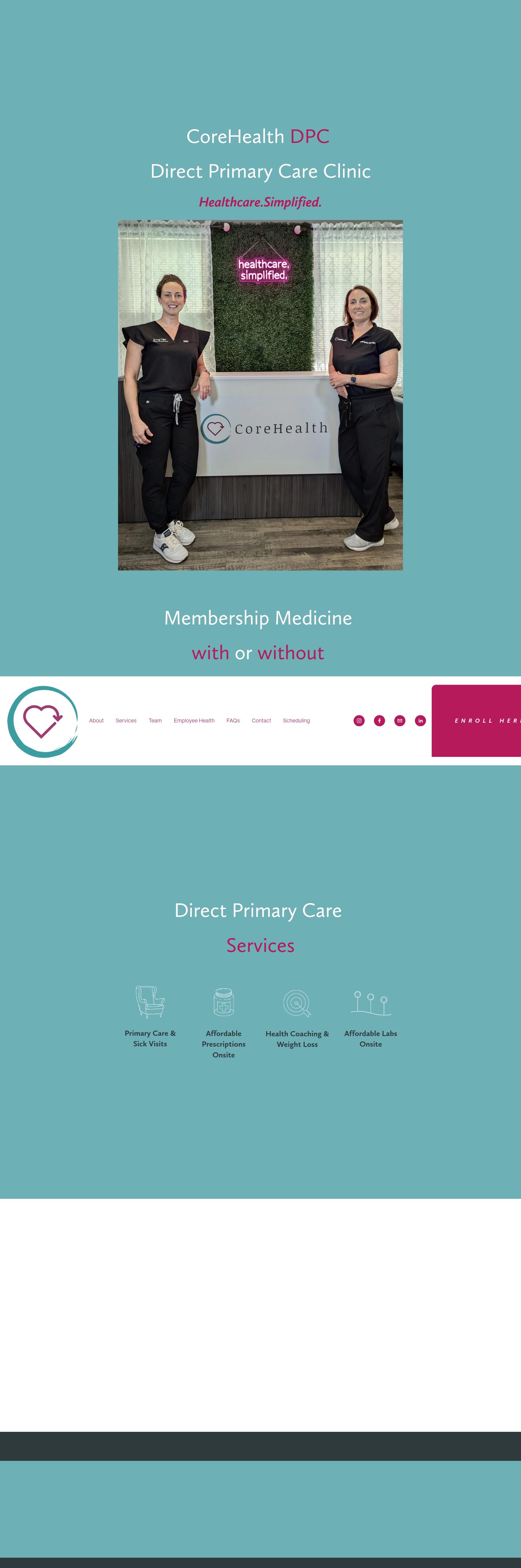 Screenshot of corehealthdpc.com