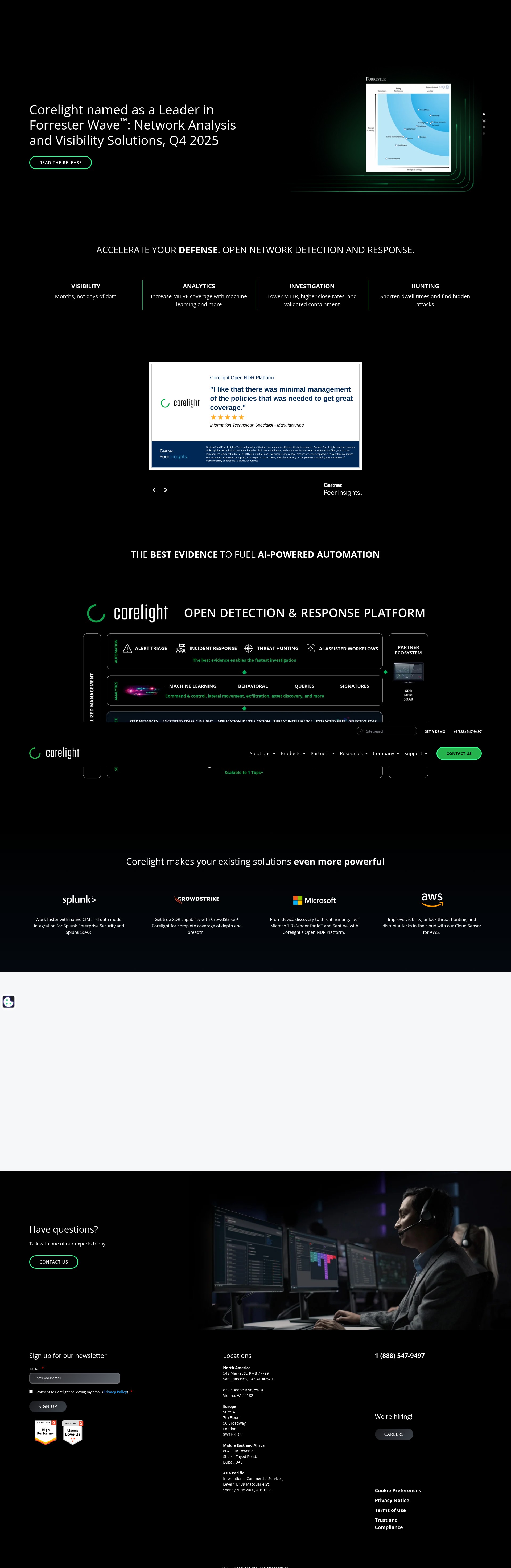 Screenshot of corelight.com