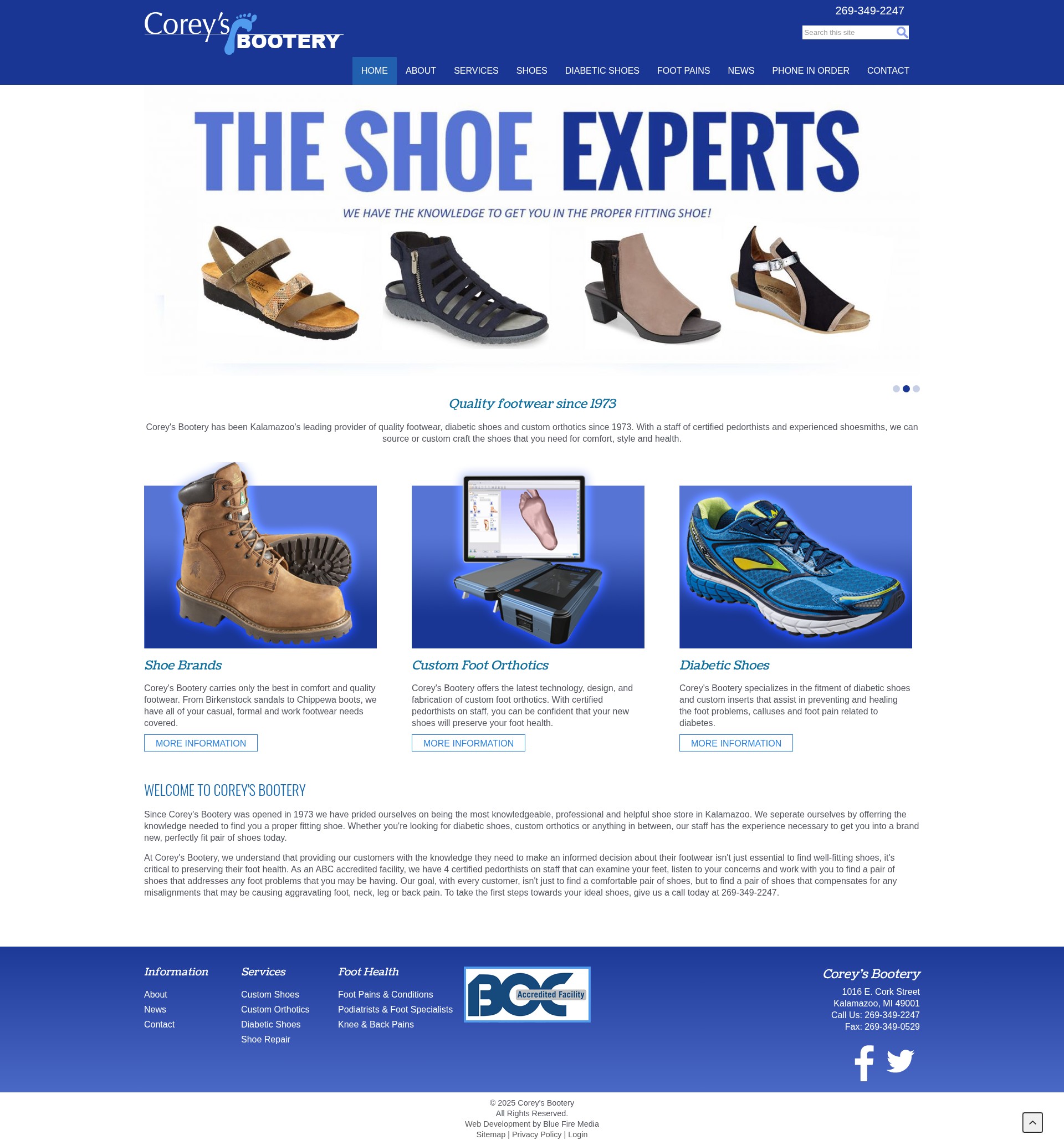 Screenshot of coreysbootery.com