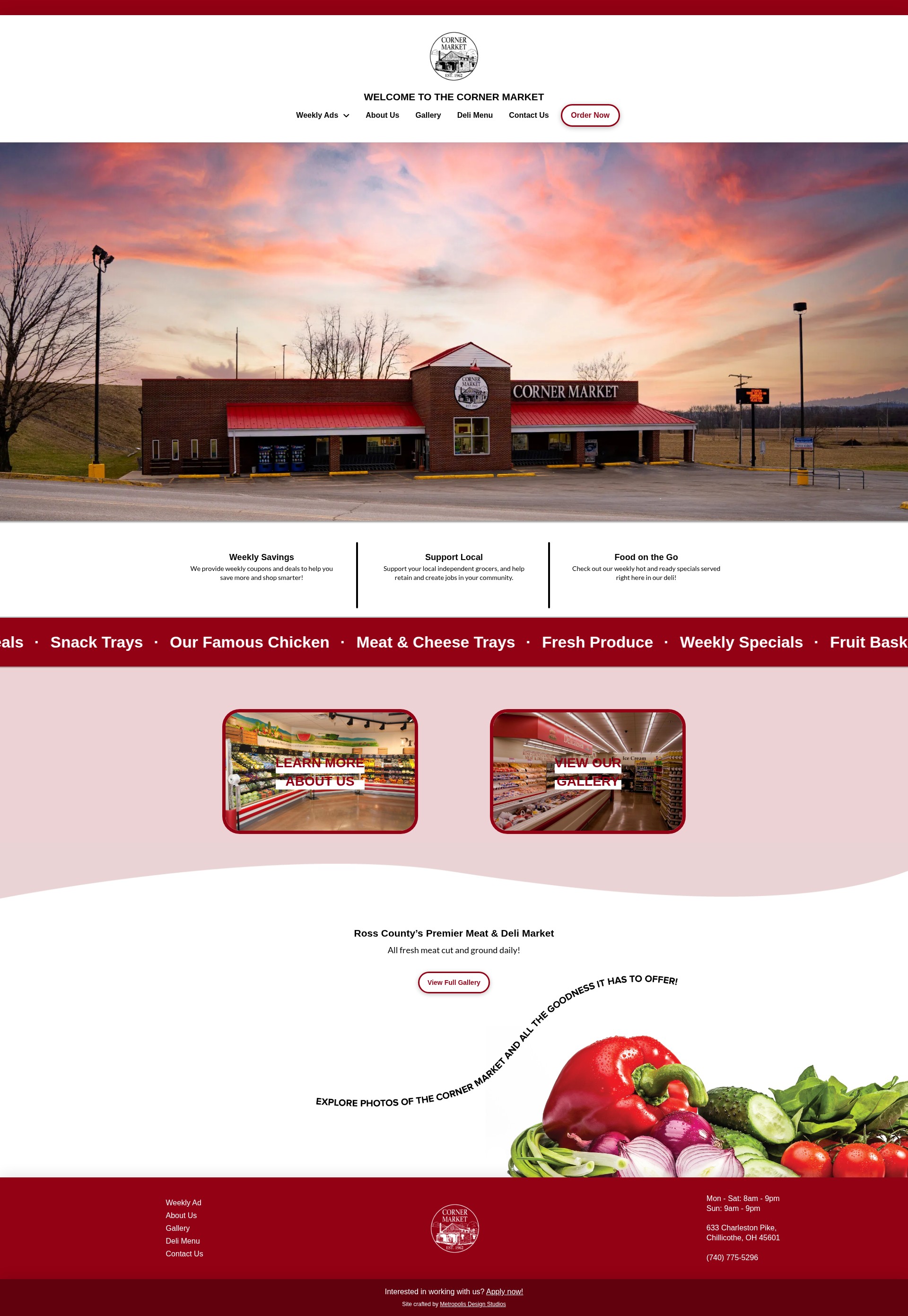 Screenshot of cornermarketrosscounty.com