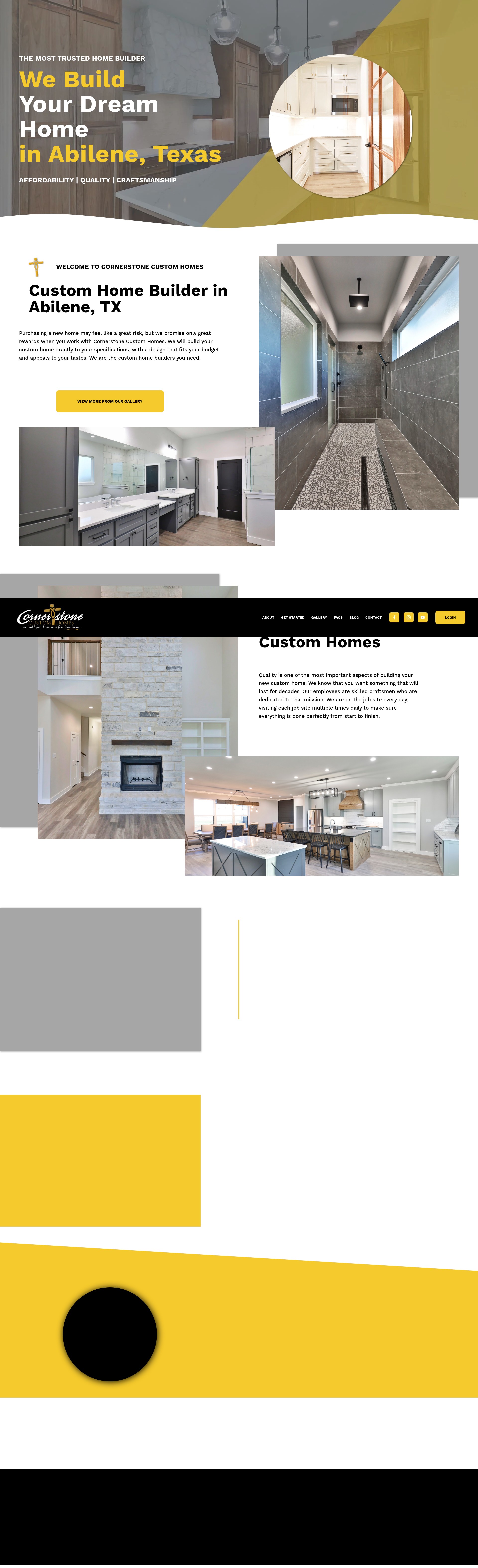 Screenshot of cornerstonebuilthomes.com