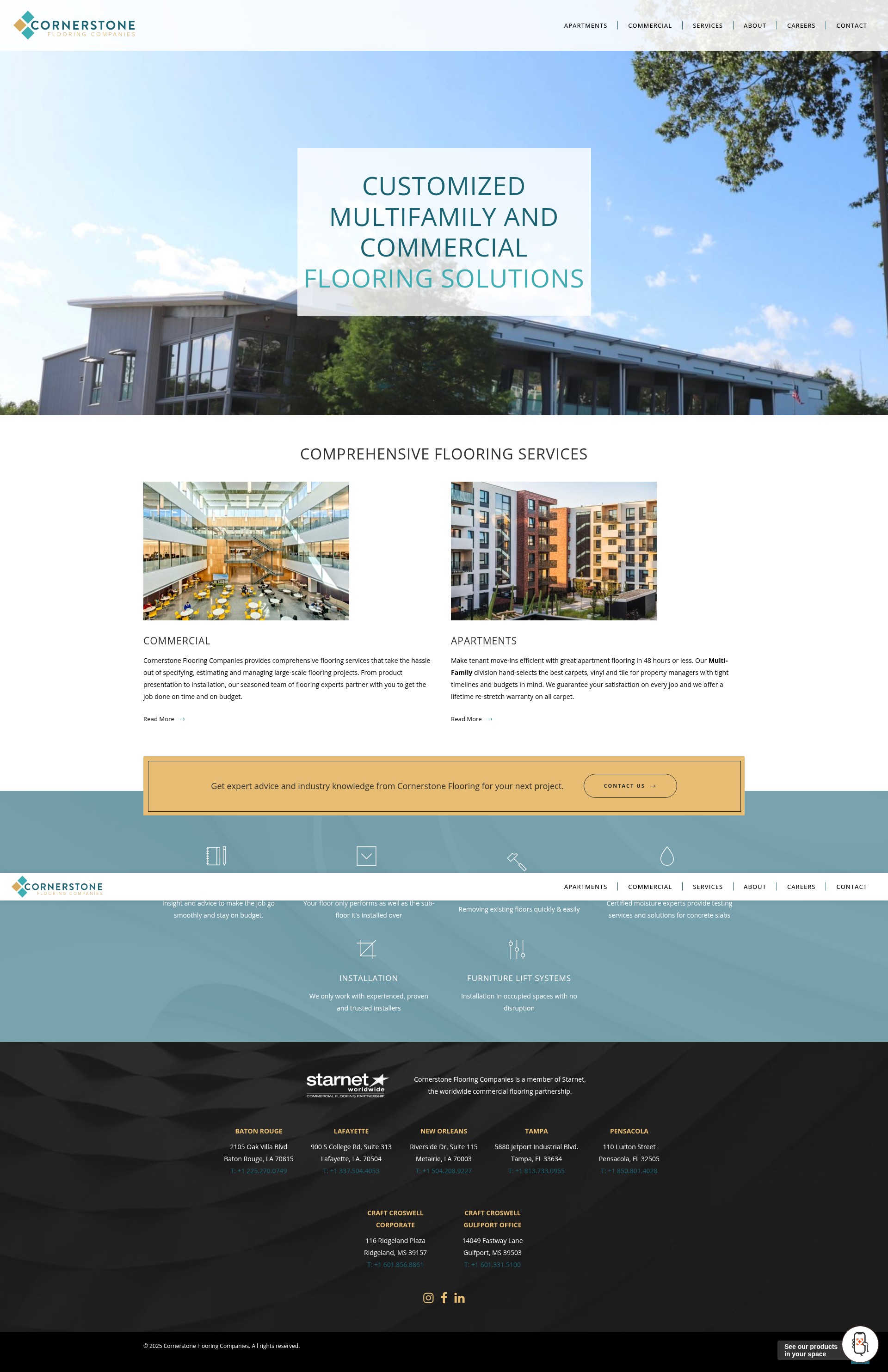 Screenshot of cornerstoneflooring.co