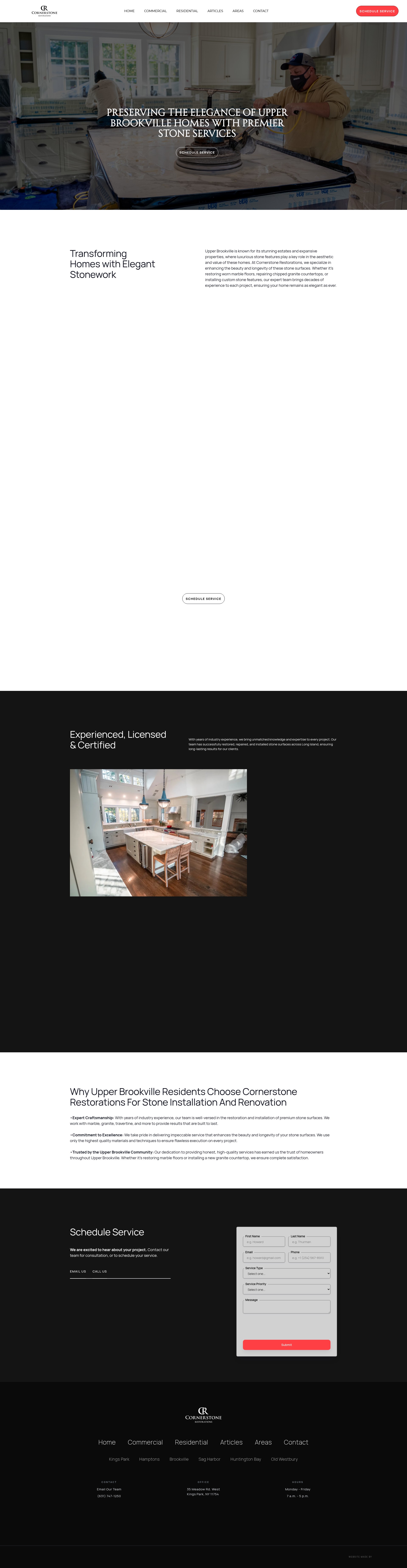 Screenshot of cornerstonerestorations.com