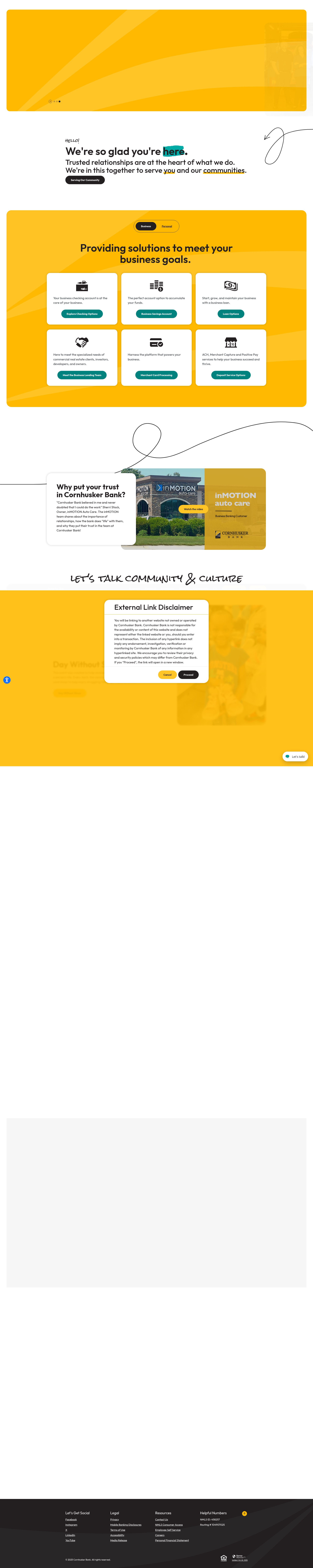 Screenshot of cornhusker.bank