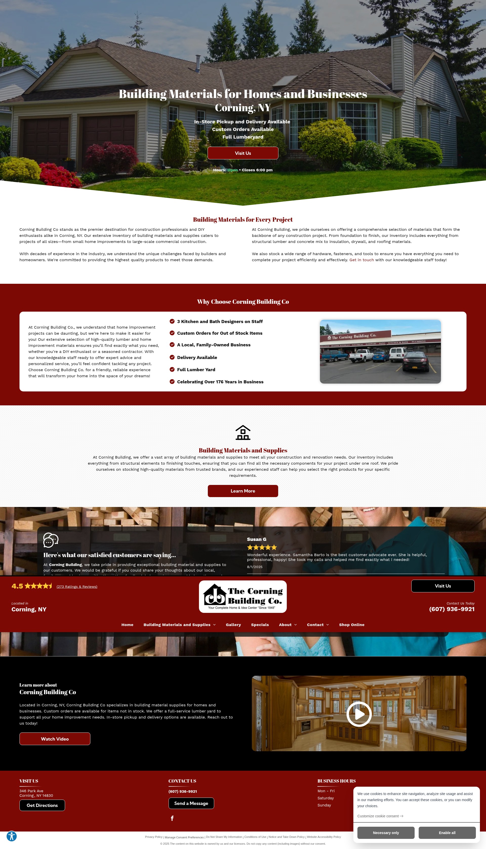 Screenshot of corningbldg.com