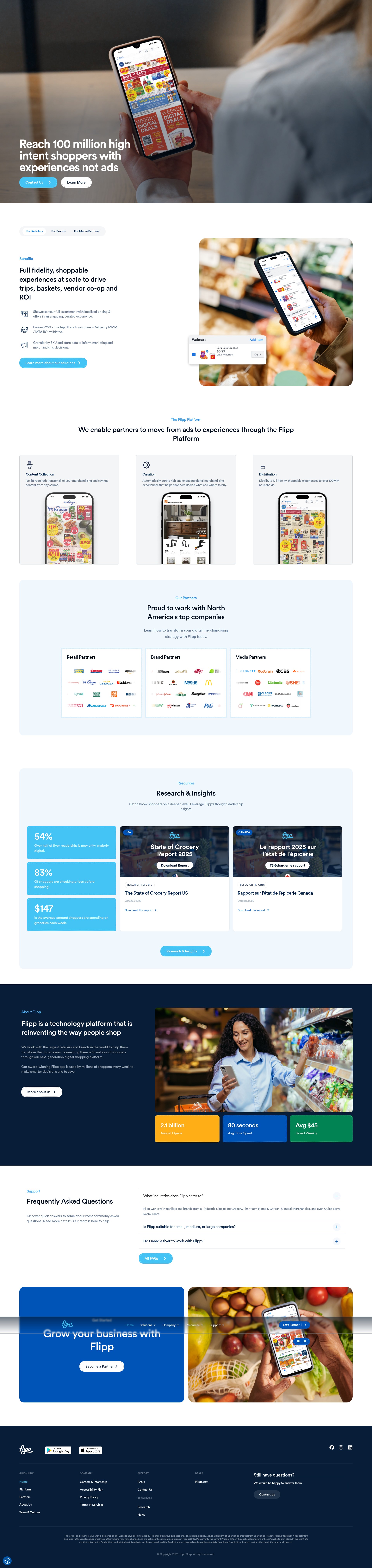 Screenshot of corp.flipp.com