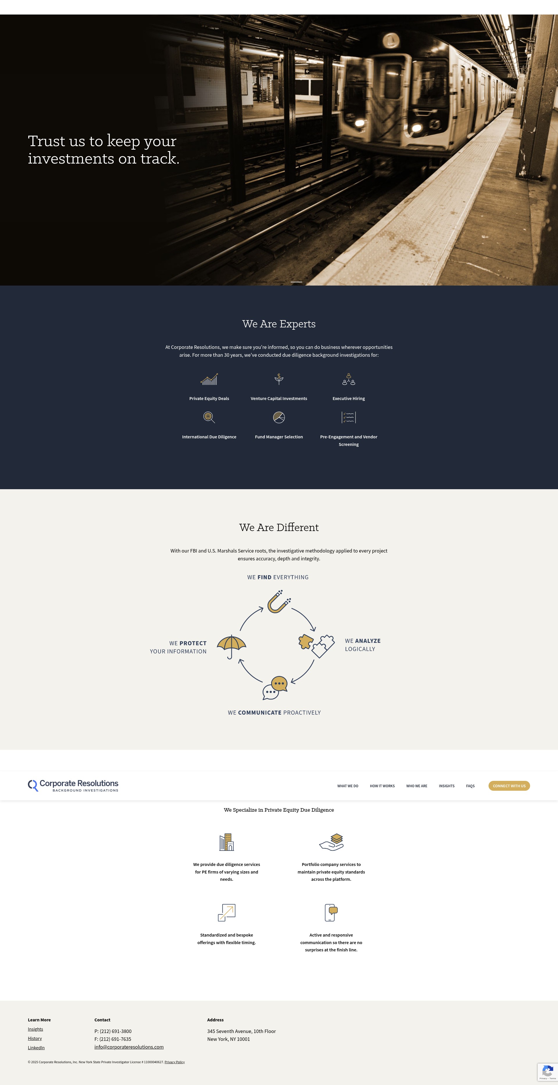 Screenshot of corporateresolutions.com