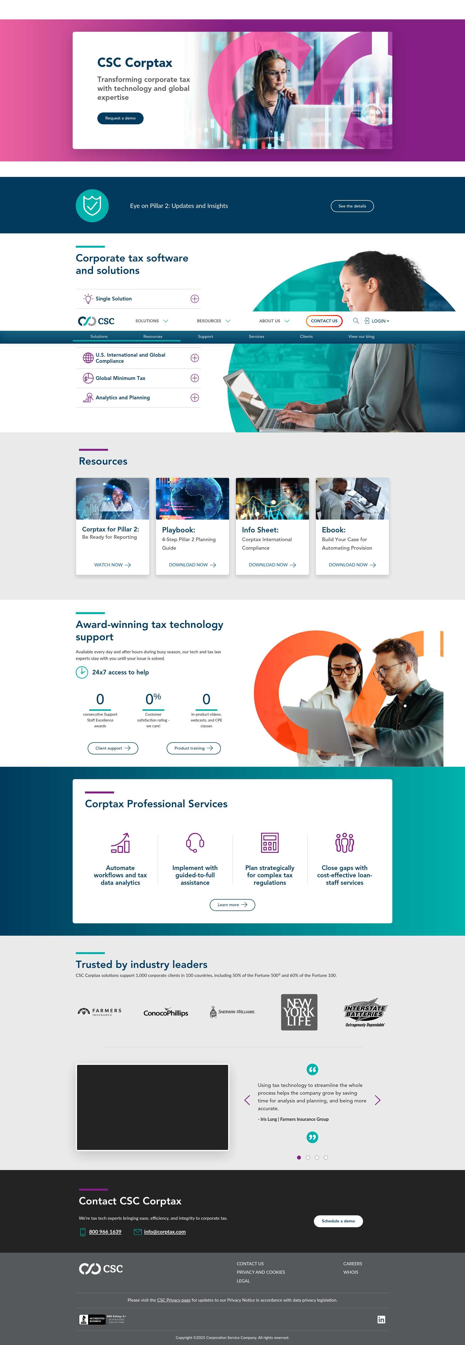 Screenshot of corptax.com