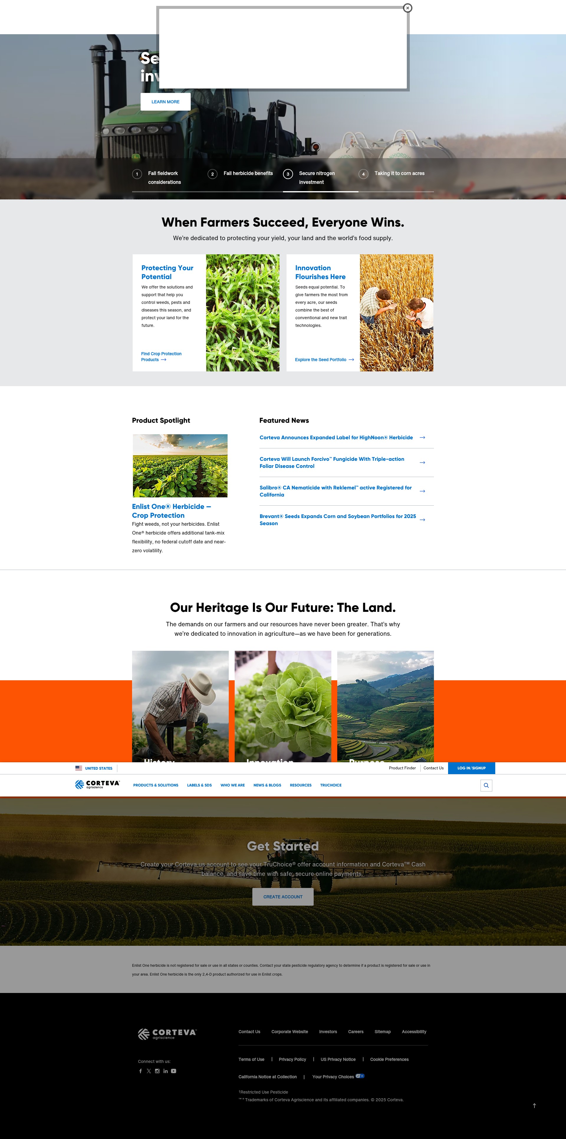 Screenshot of corteva.us