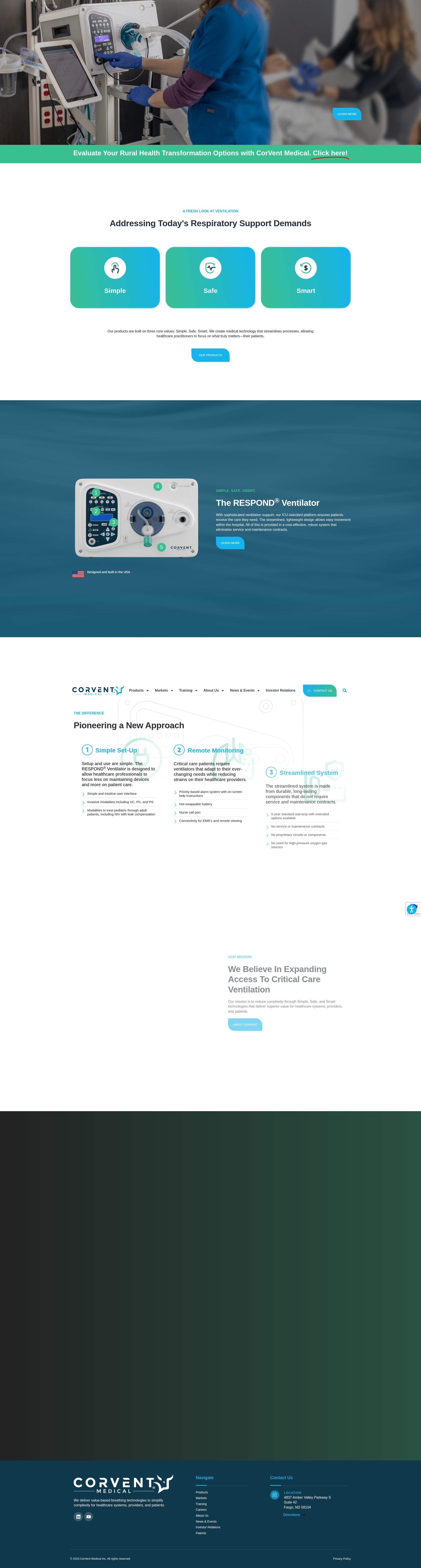 Screenshot of corventmedical.com