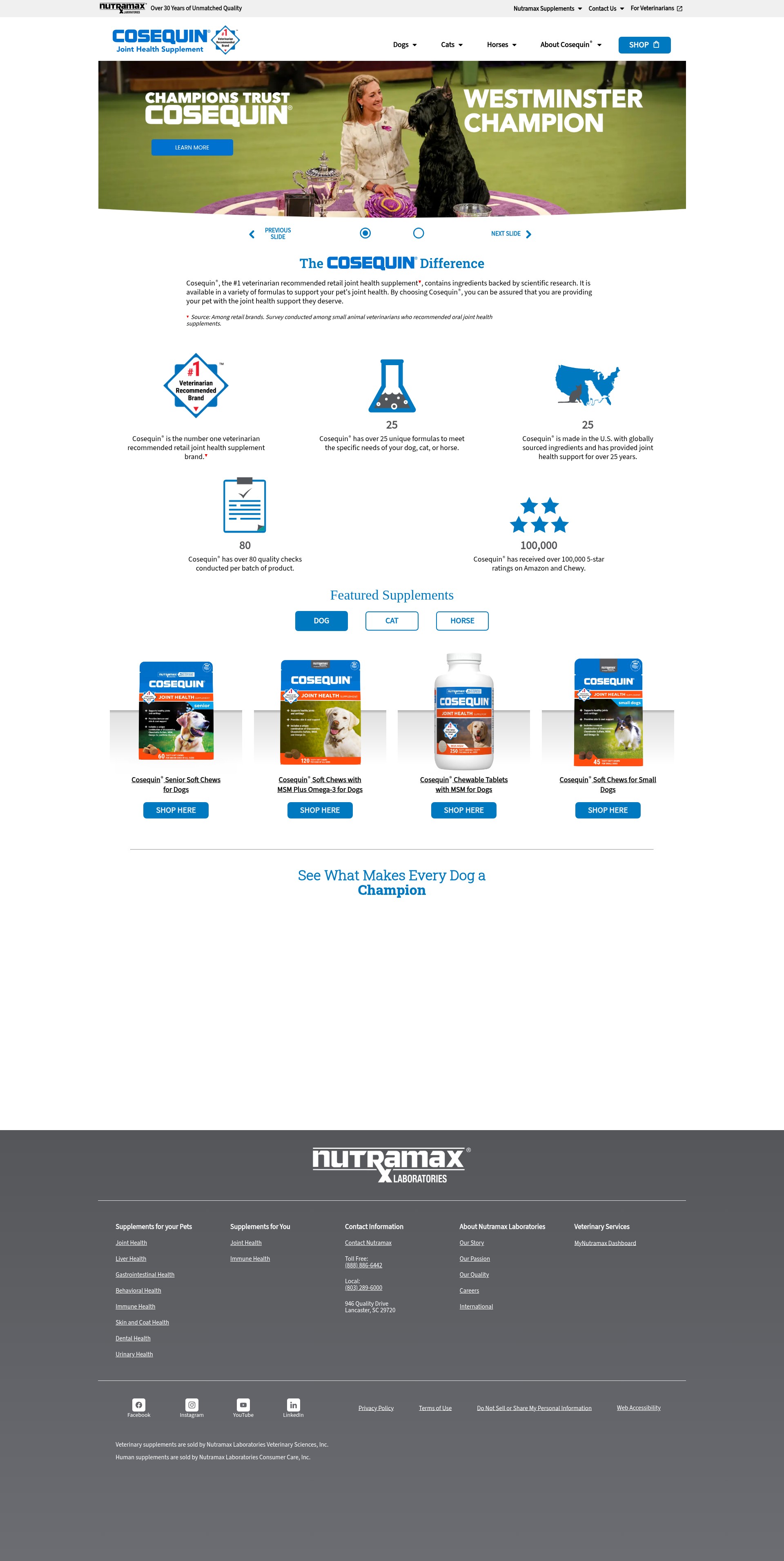 Screenshot of cosequin.com