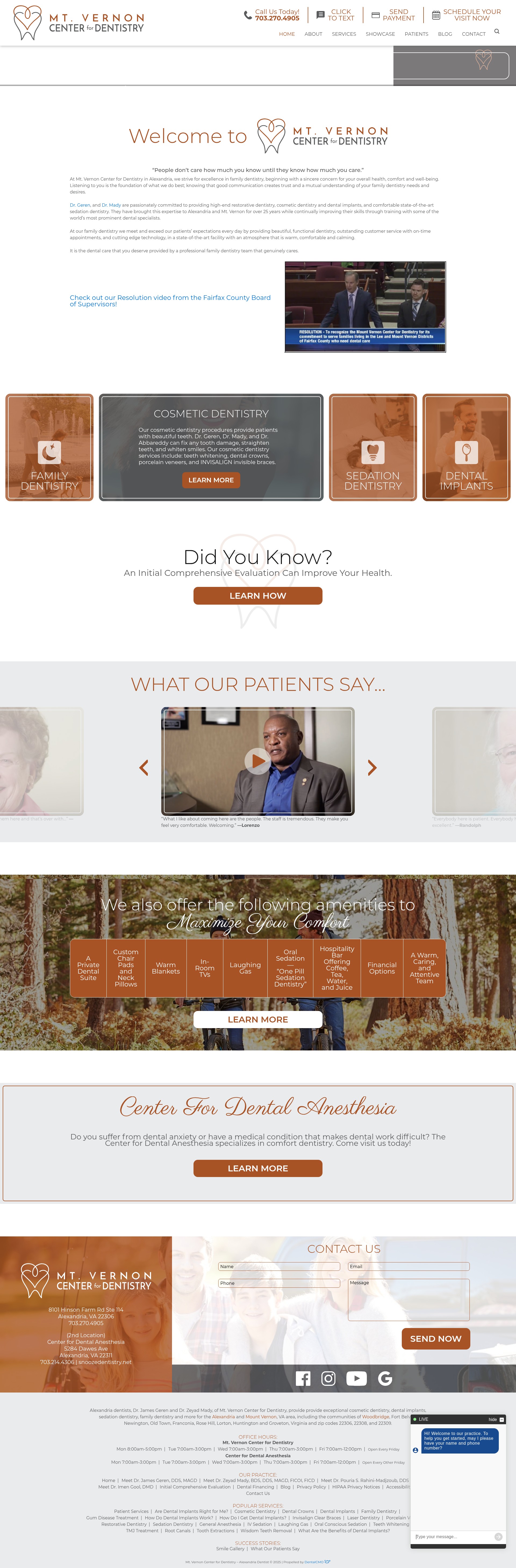 Screenshot of cosmeticdentistalexandria.com