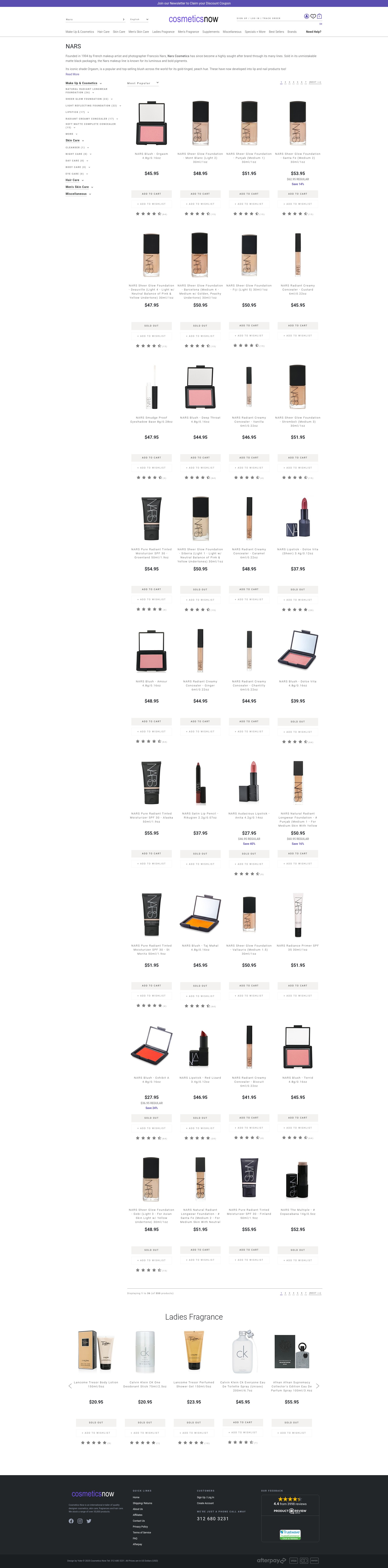Screenshot of cosmeticsnow.com.au