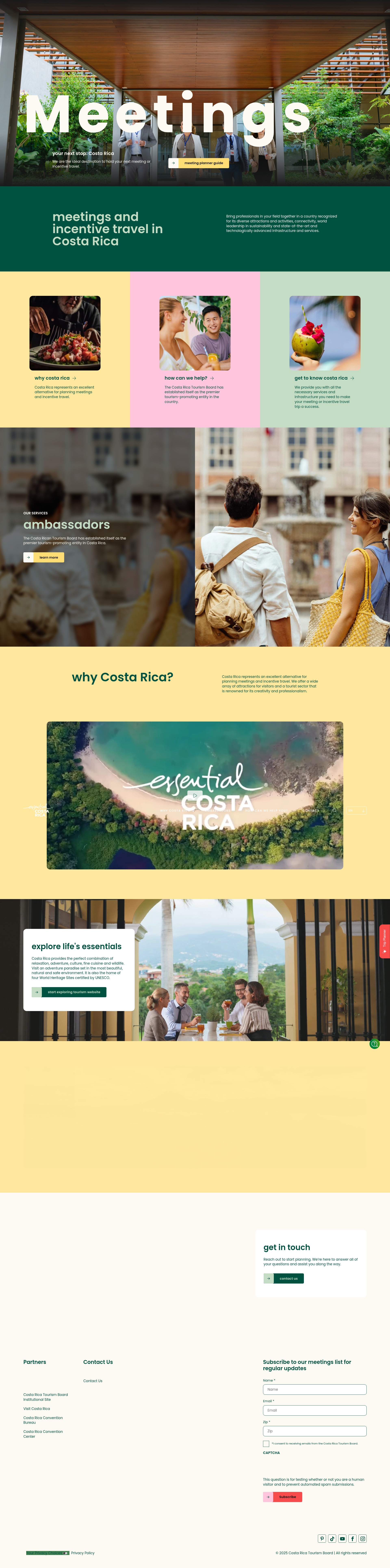 Screenshot of costaricapuremeetings.com
