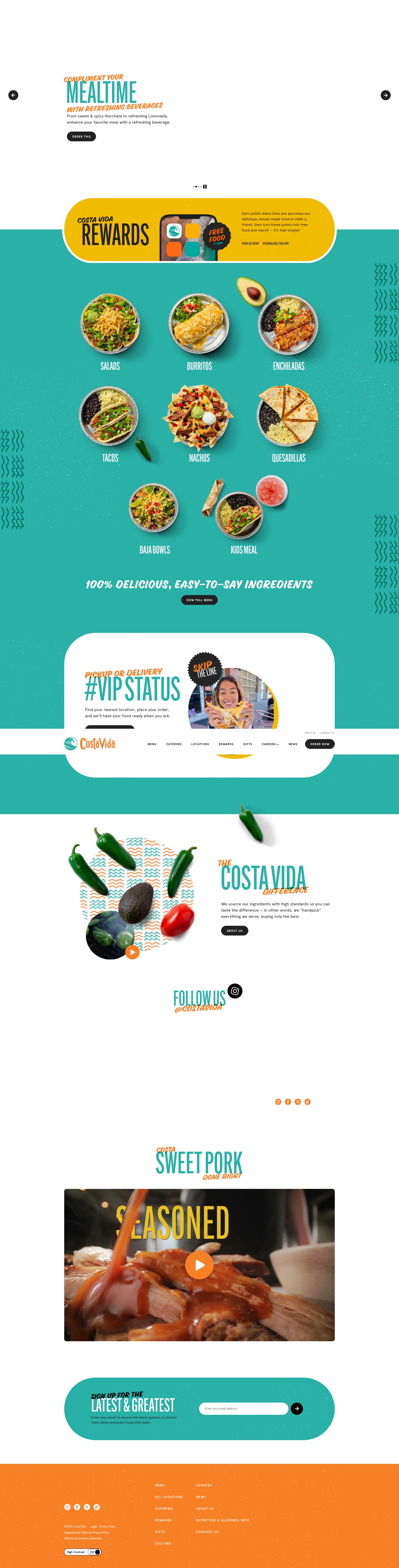 Screenshot of costavida.com