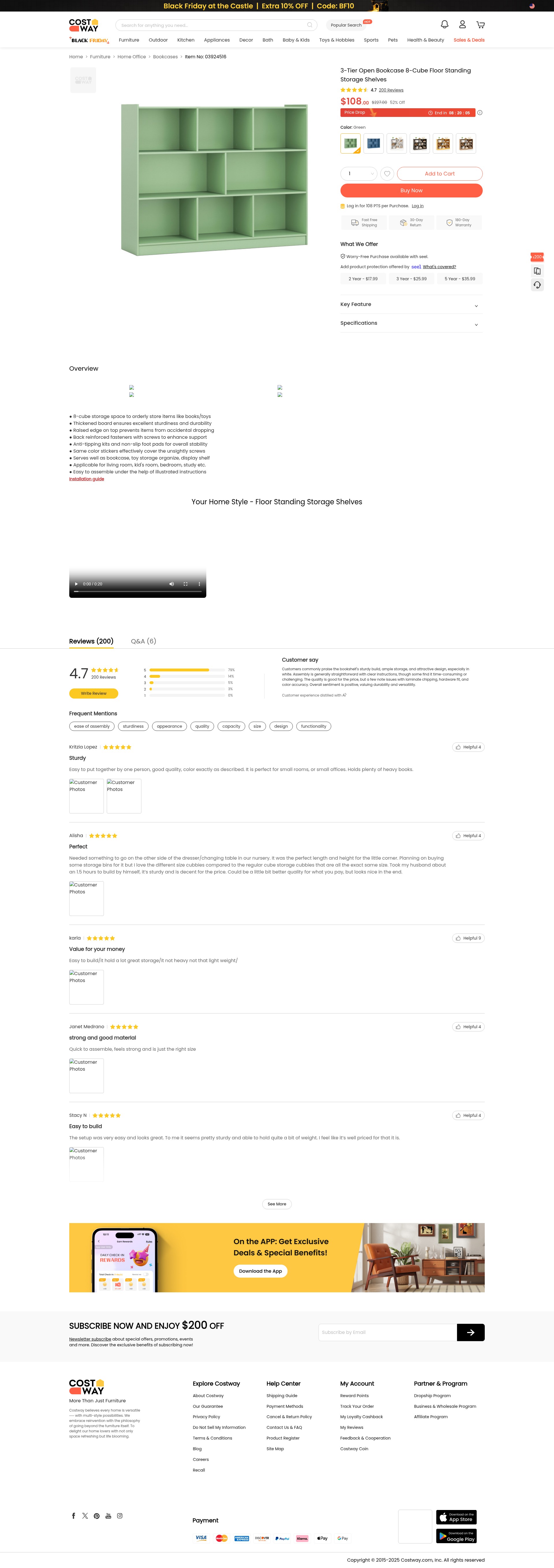 Screenshot of costway.com
