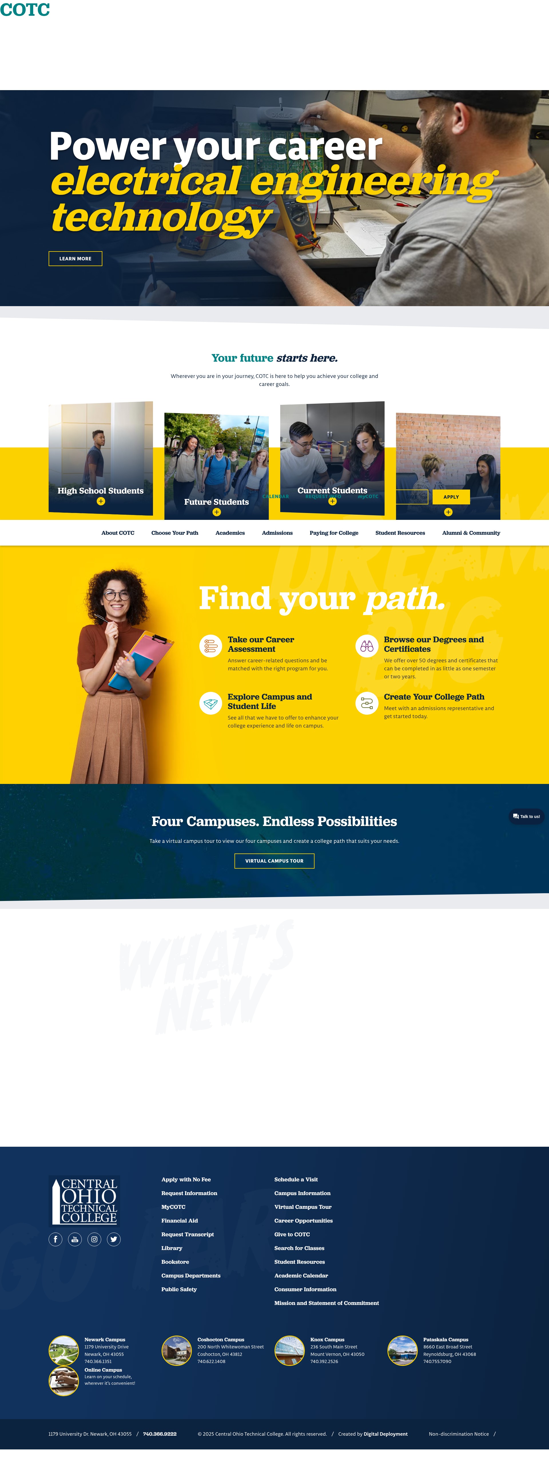 Screenshot of cotc.edu