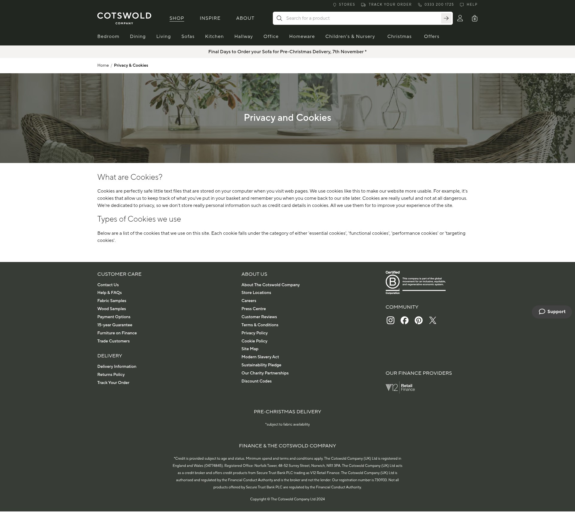 Screenshot of cotswoldco.com