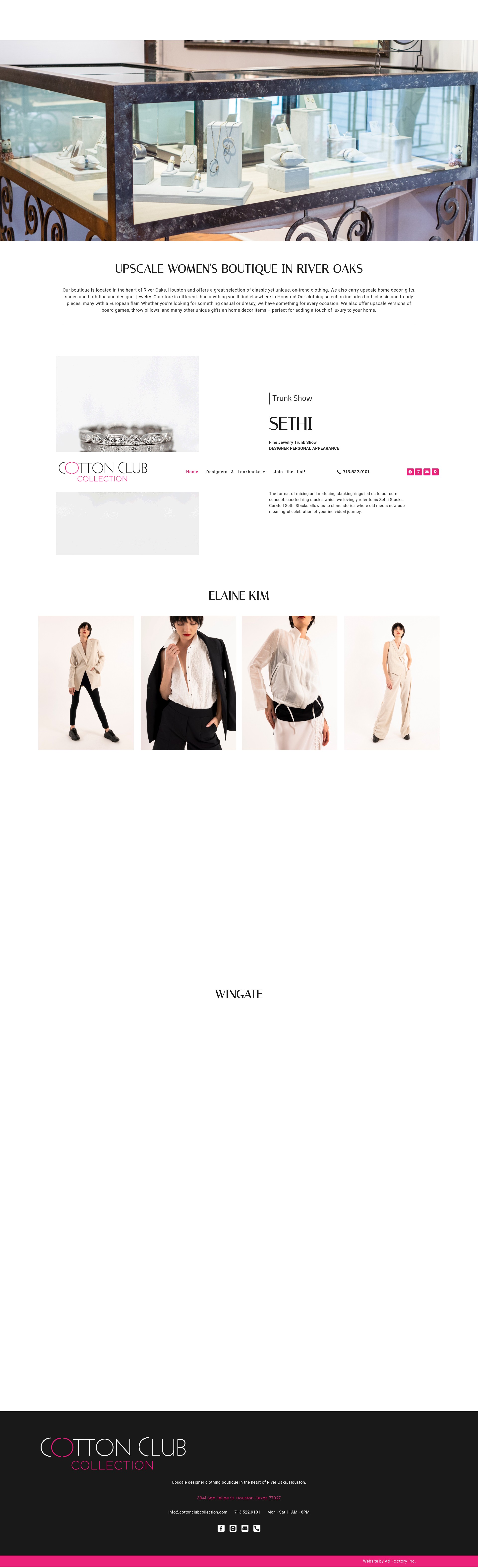 Screenshot of cottonclubcollection.com