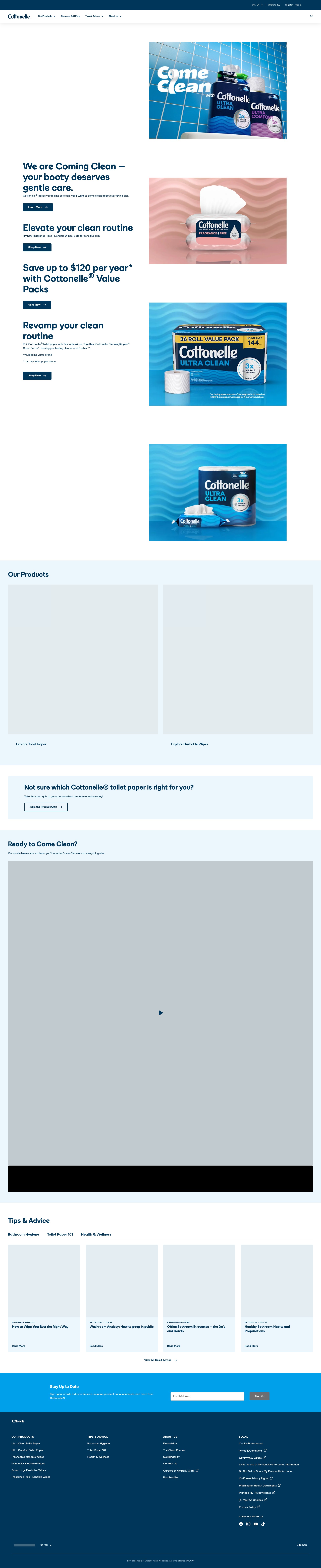 Screenshot of cottonelle.com