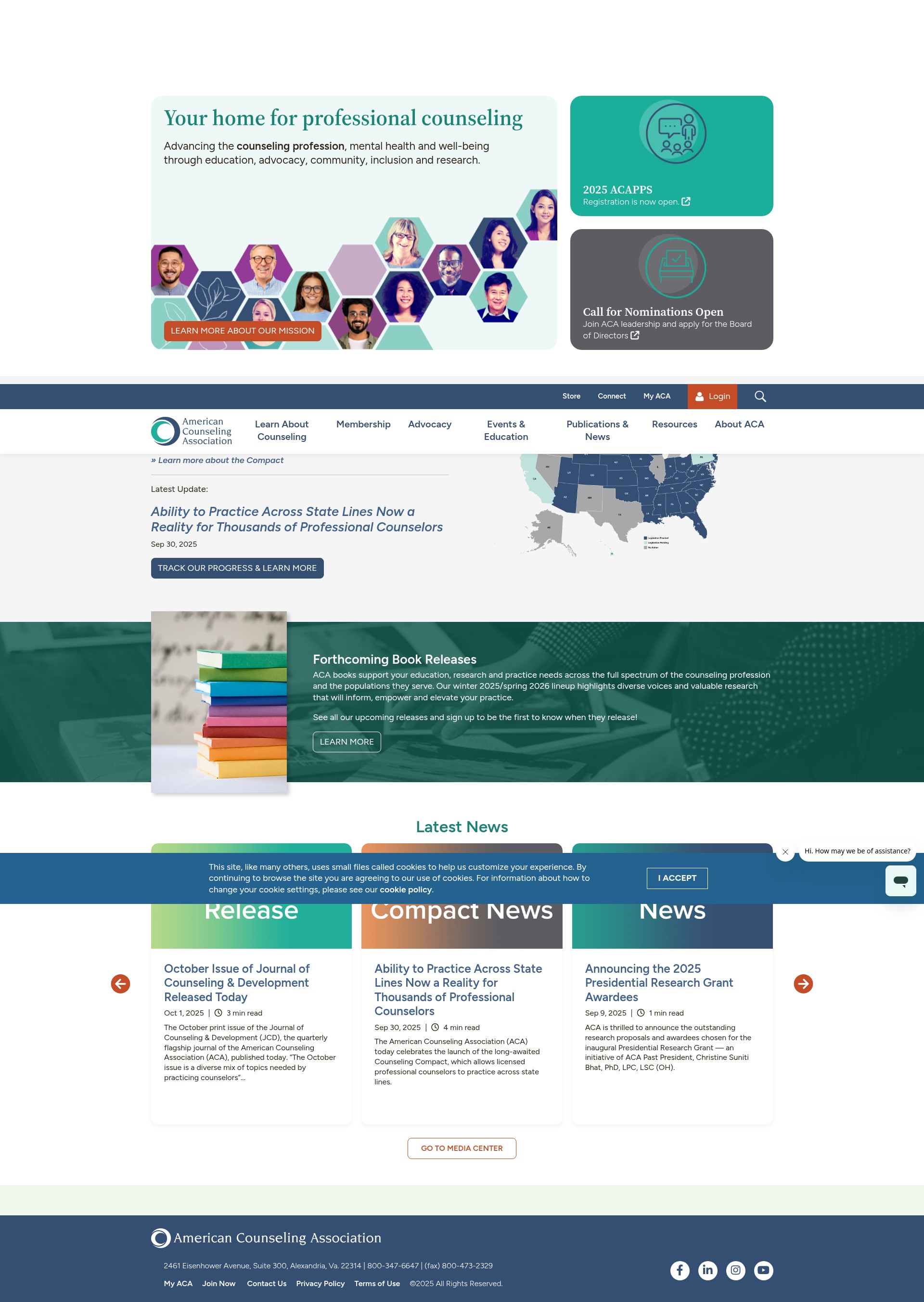 Screenshot of counseling.org